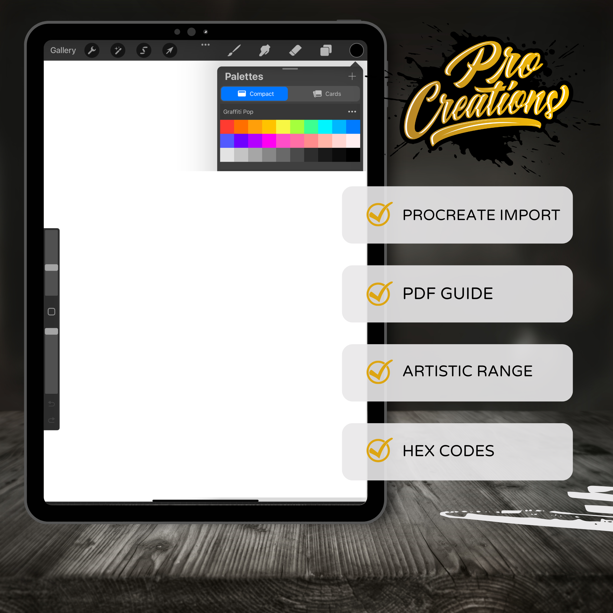 Graffiti Pop Color Palette for Procreate – Urban Neon Spray Tones + Hex Chart