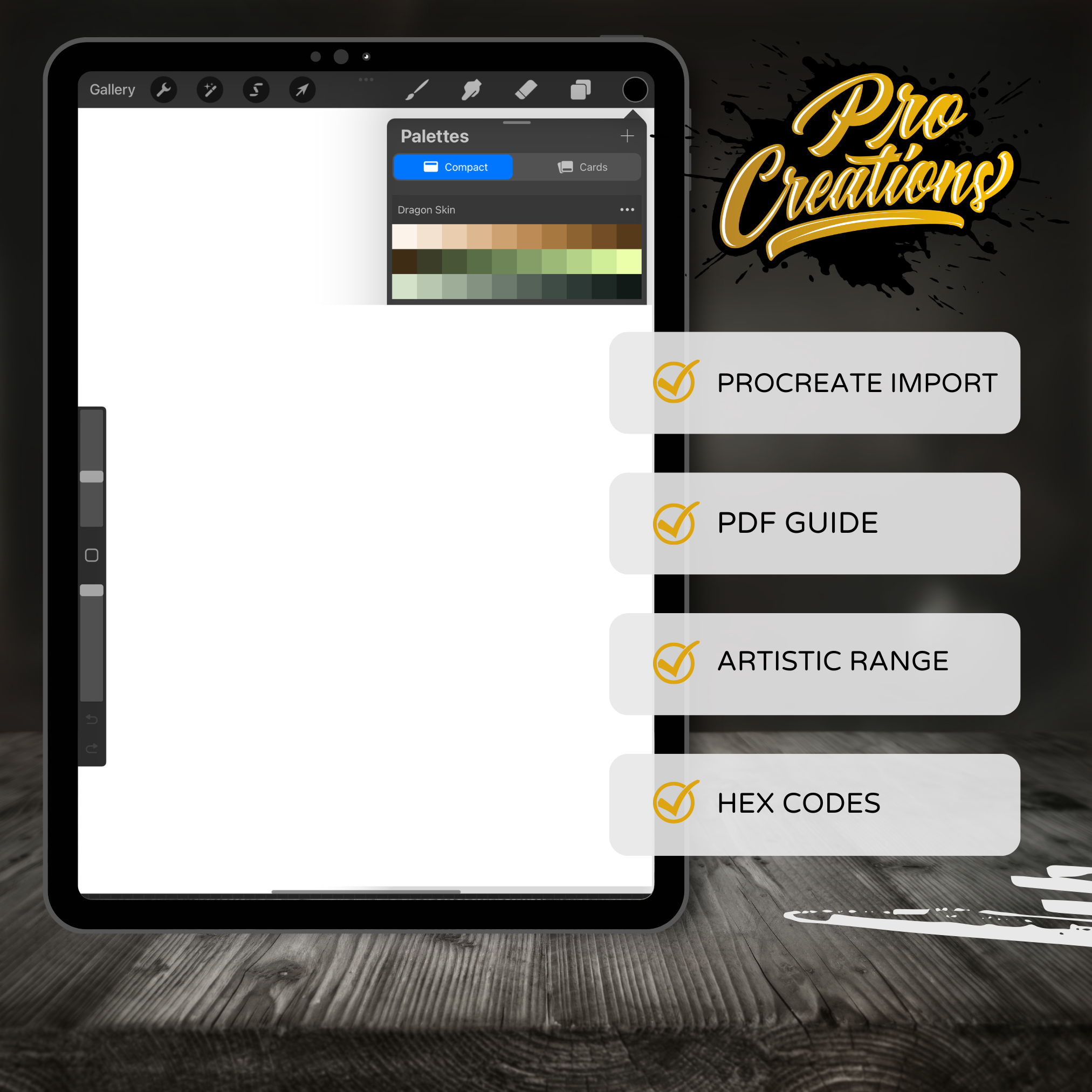 Dragon Skin Color Palette for Procreate – Mythic Scale Tones + Hex Chart