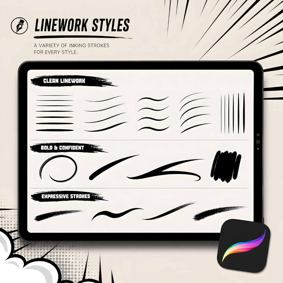 Inking & Comic Brush Set