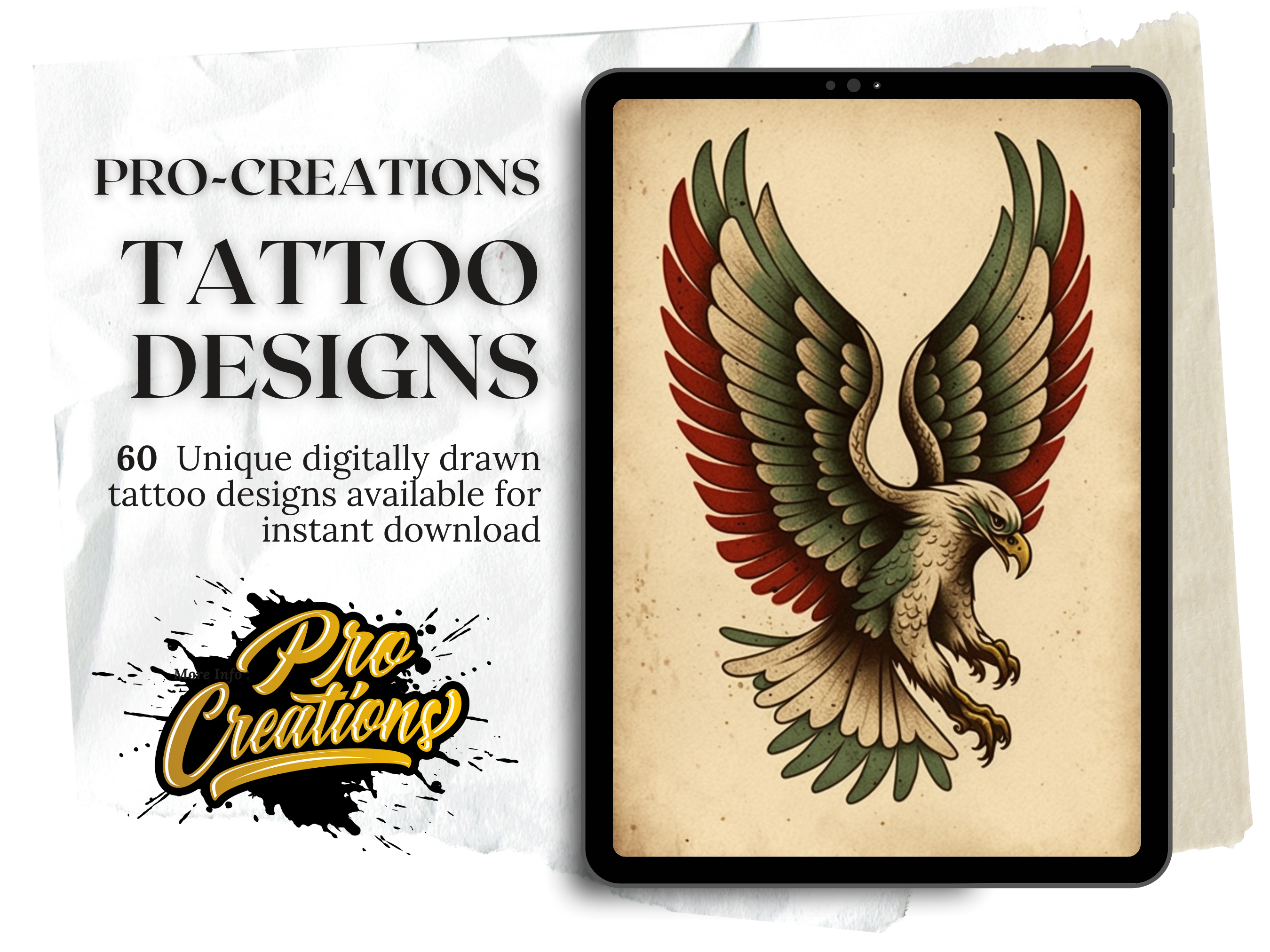 Eagles Traditional Tattoo Designs | PDF Reference Designs for Tattoos