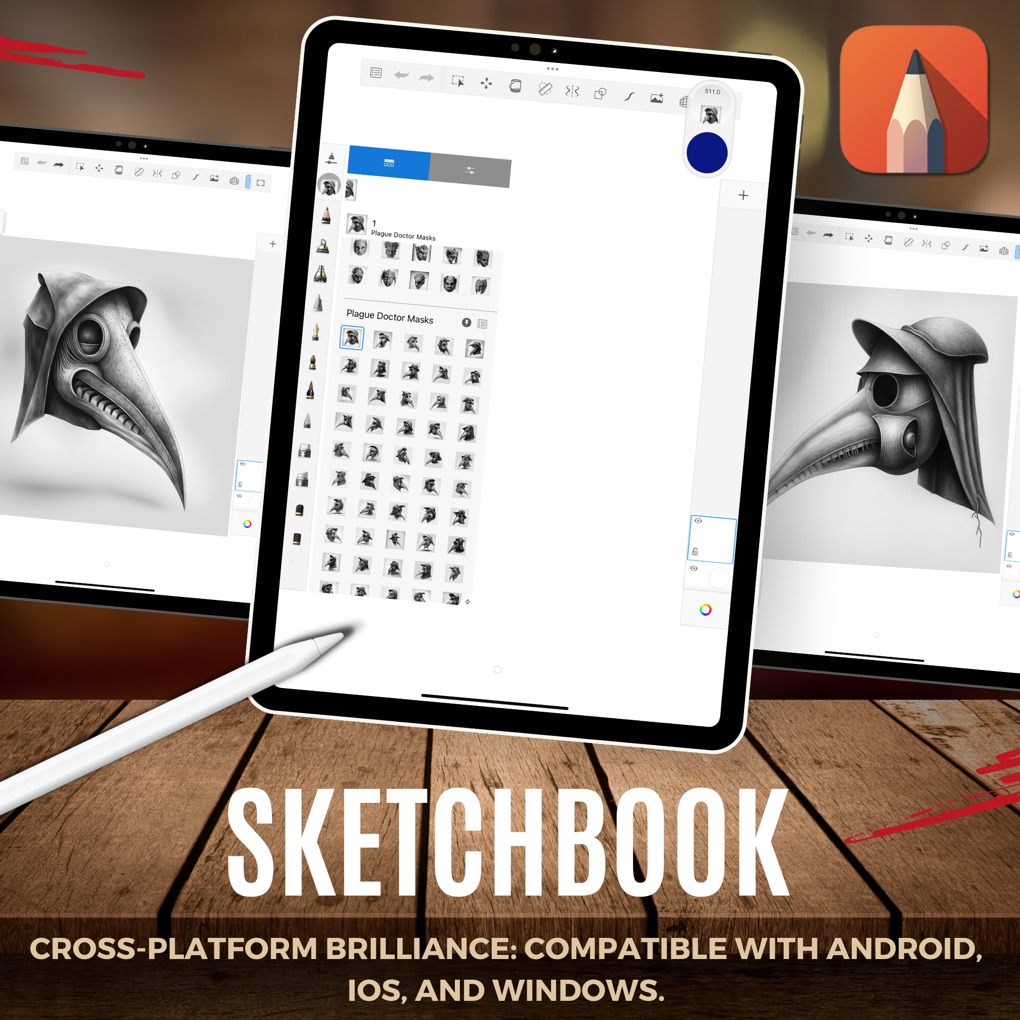 Plague Doctor Masks Digital Reference Design Collection: 50 Procreate & Sketchbook Images