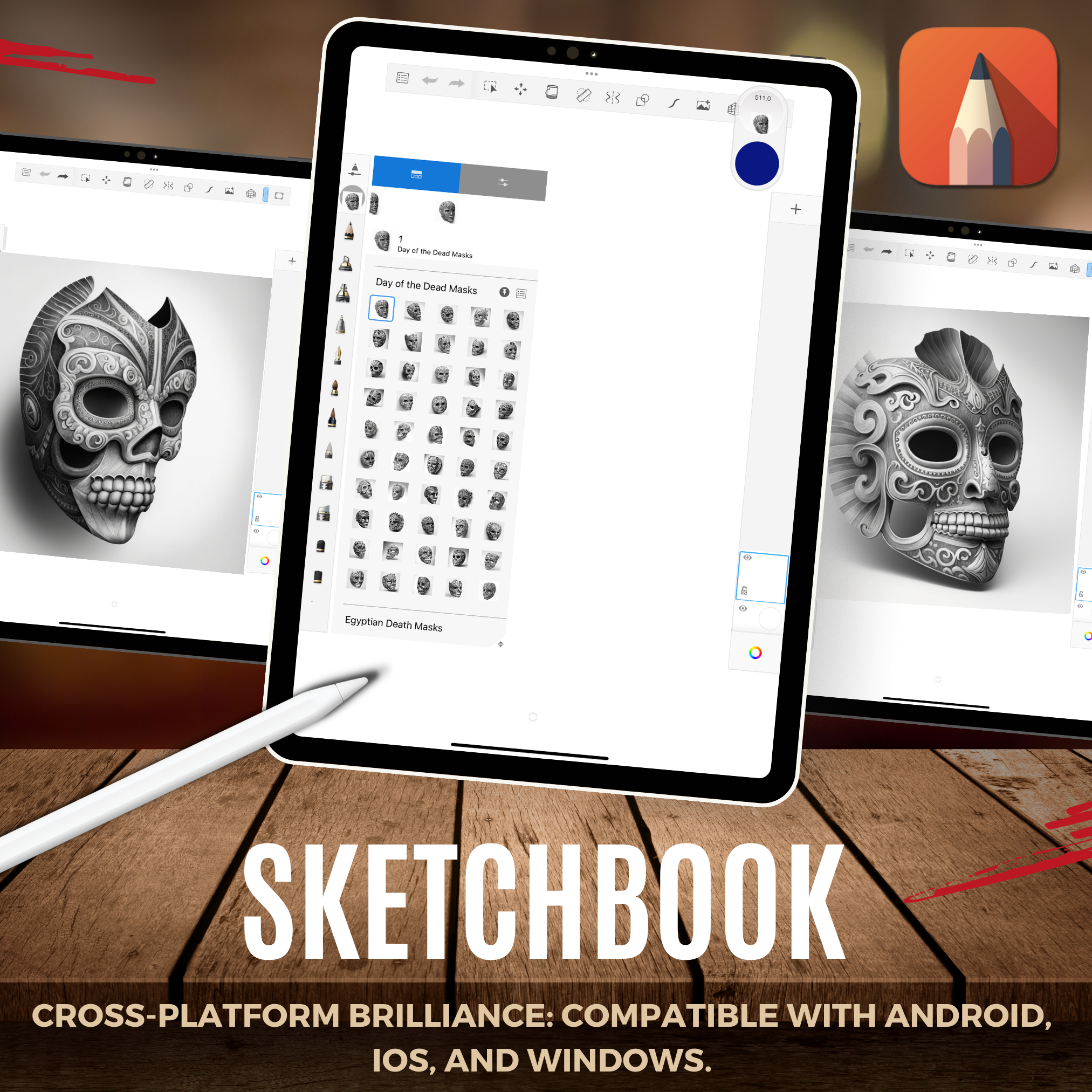 Day of the Dead Masks Digital Reference Design Collection: 50 Procreate & Sketchbook Images