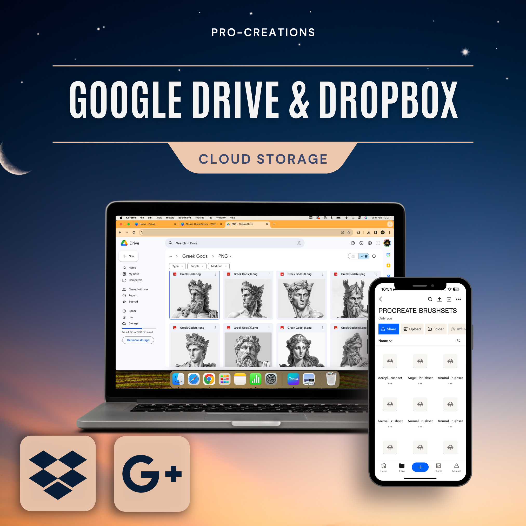 Greek Gods Digital Design Collection: 50 Procreate & Sketchbook Images