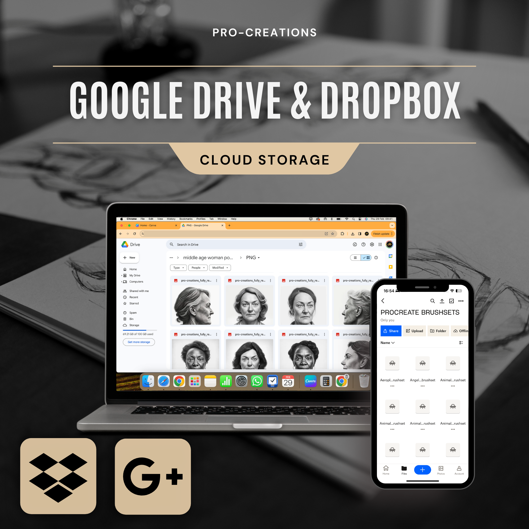 Old-Aged Women Portraits Digital Design Collection: 100 Procreate & Sketchbook Images