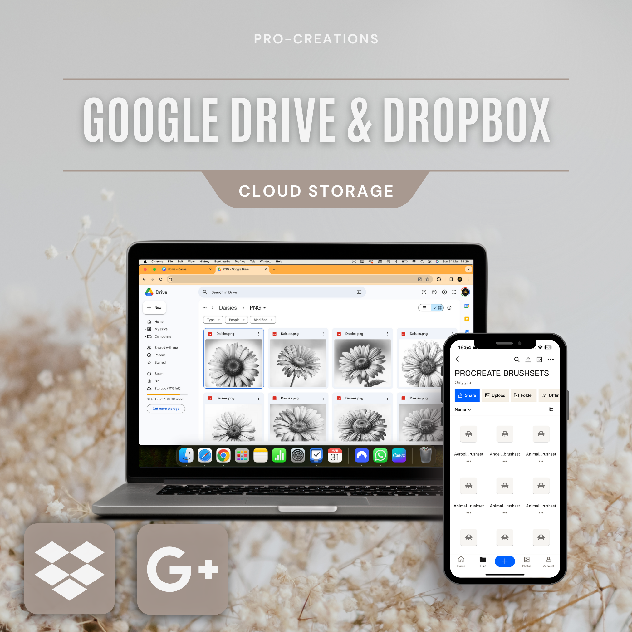 Daisies Digital Design Collection: 50 Procreate & Sketchbook Images