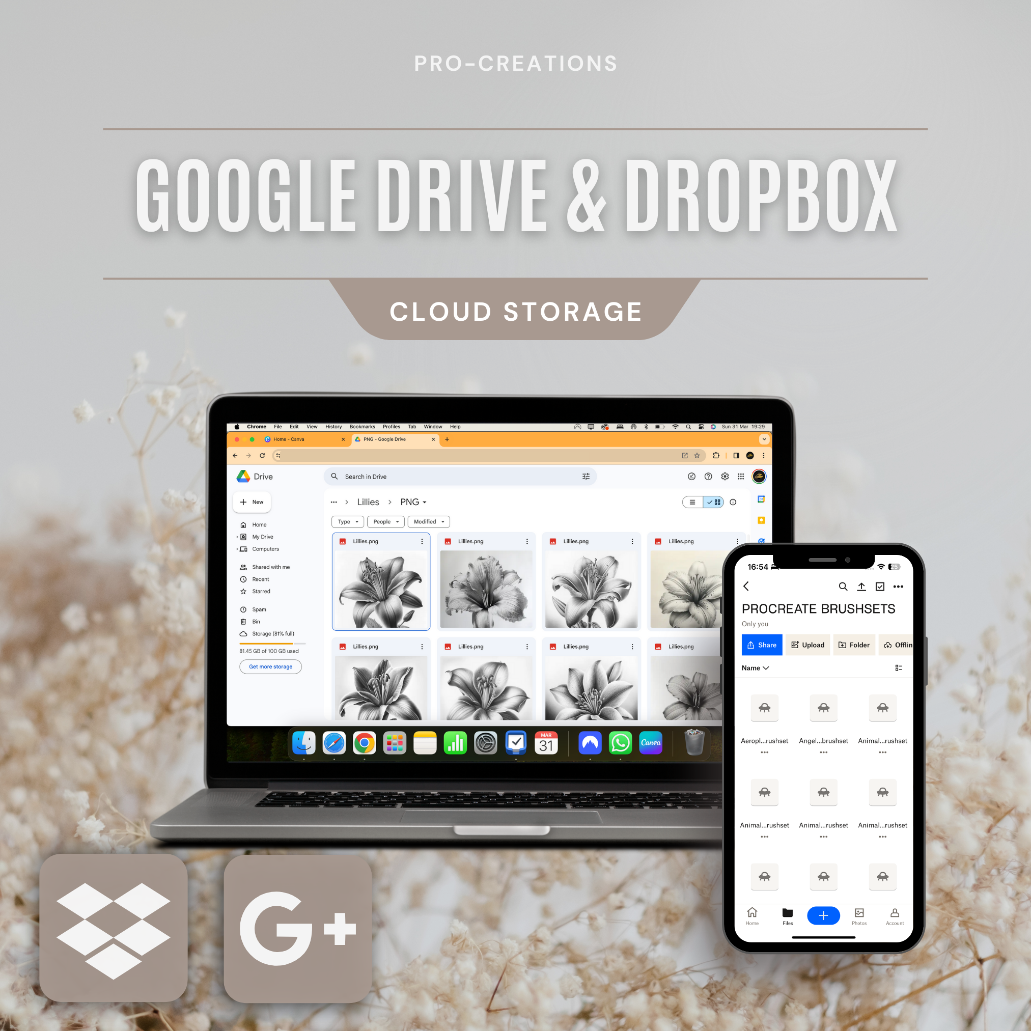 Lilies Digital Design Collection: 50 Procreate & Sketchbook Images