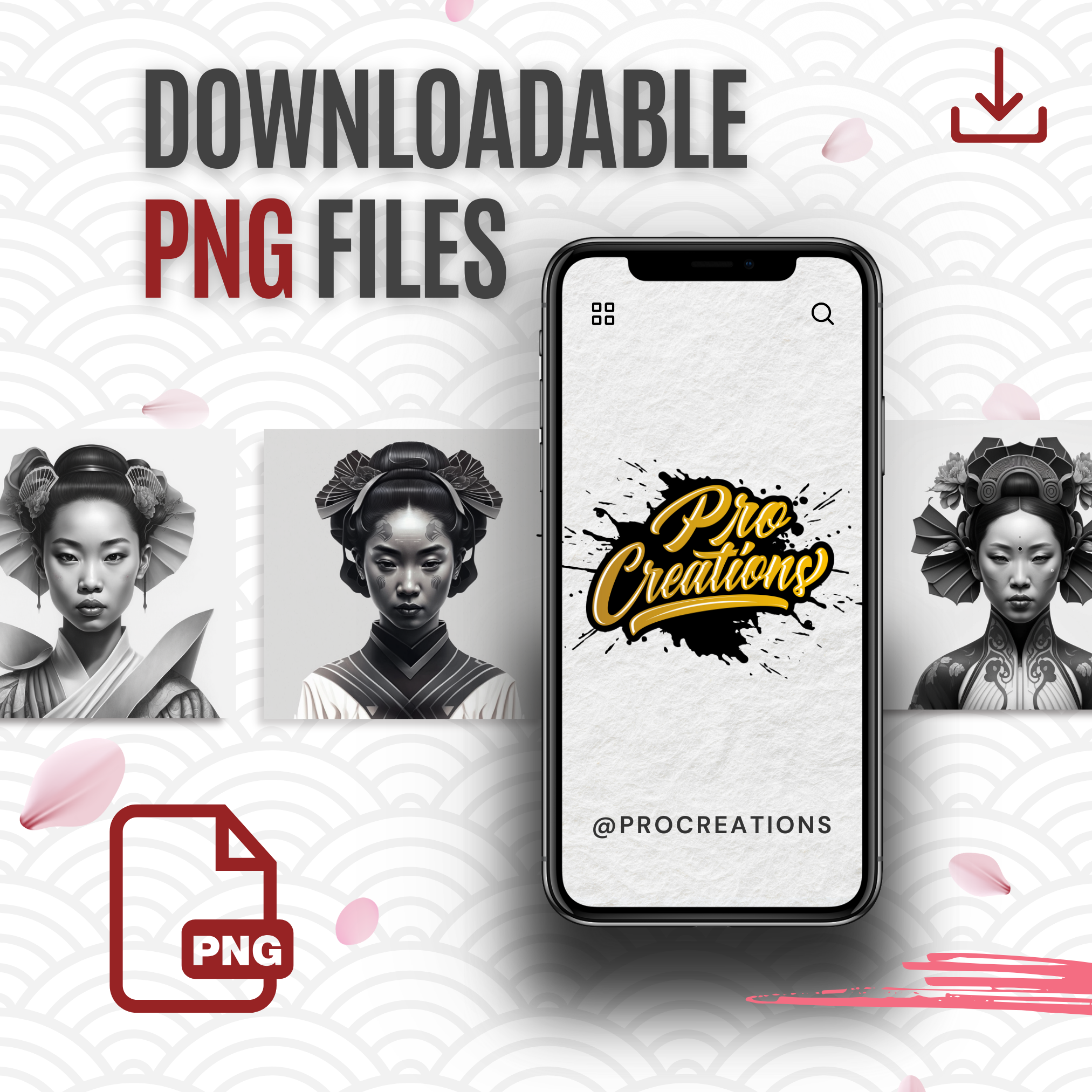 Geisha Girls Digital Reference Design Collection: 50 Procreate & Sketchbook Image