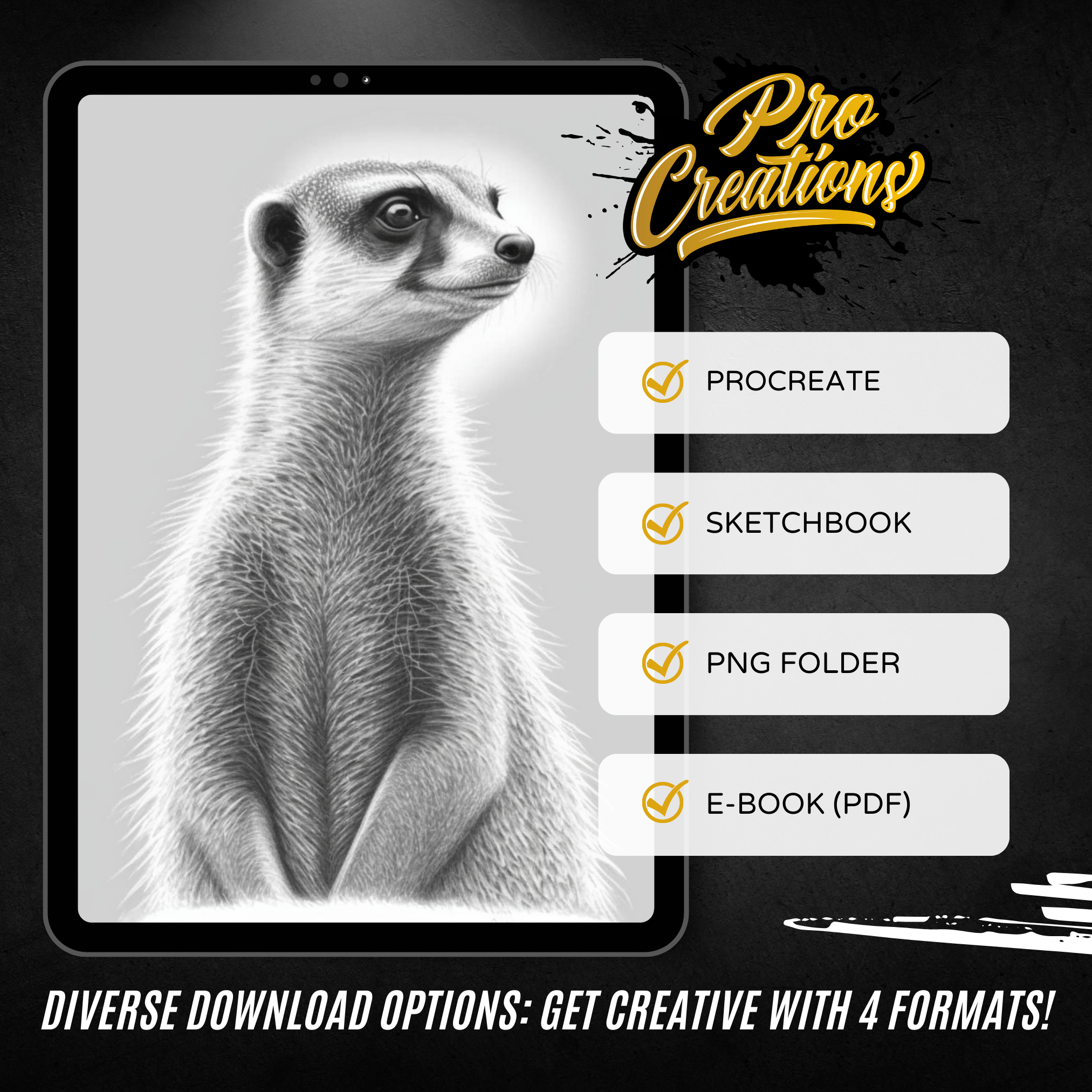 Safari Animals Digital Reference Design Collection: 100 Procreate & Sketchbook Images