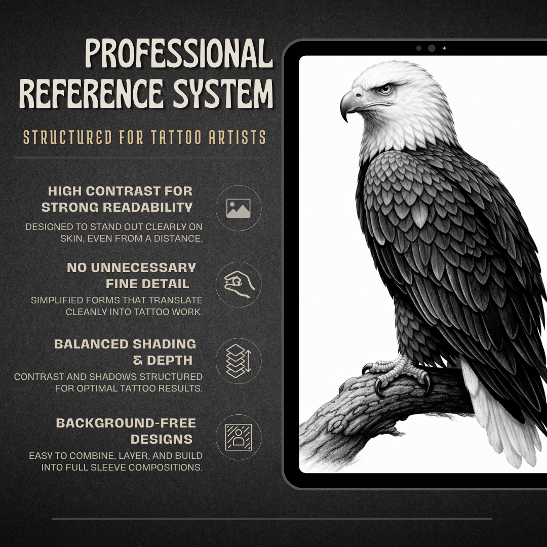 Eagles Procreate tattoo brush stamp set — design 5
