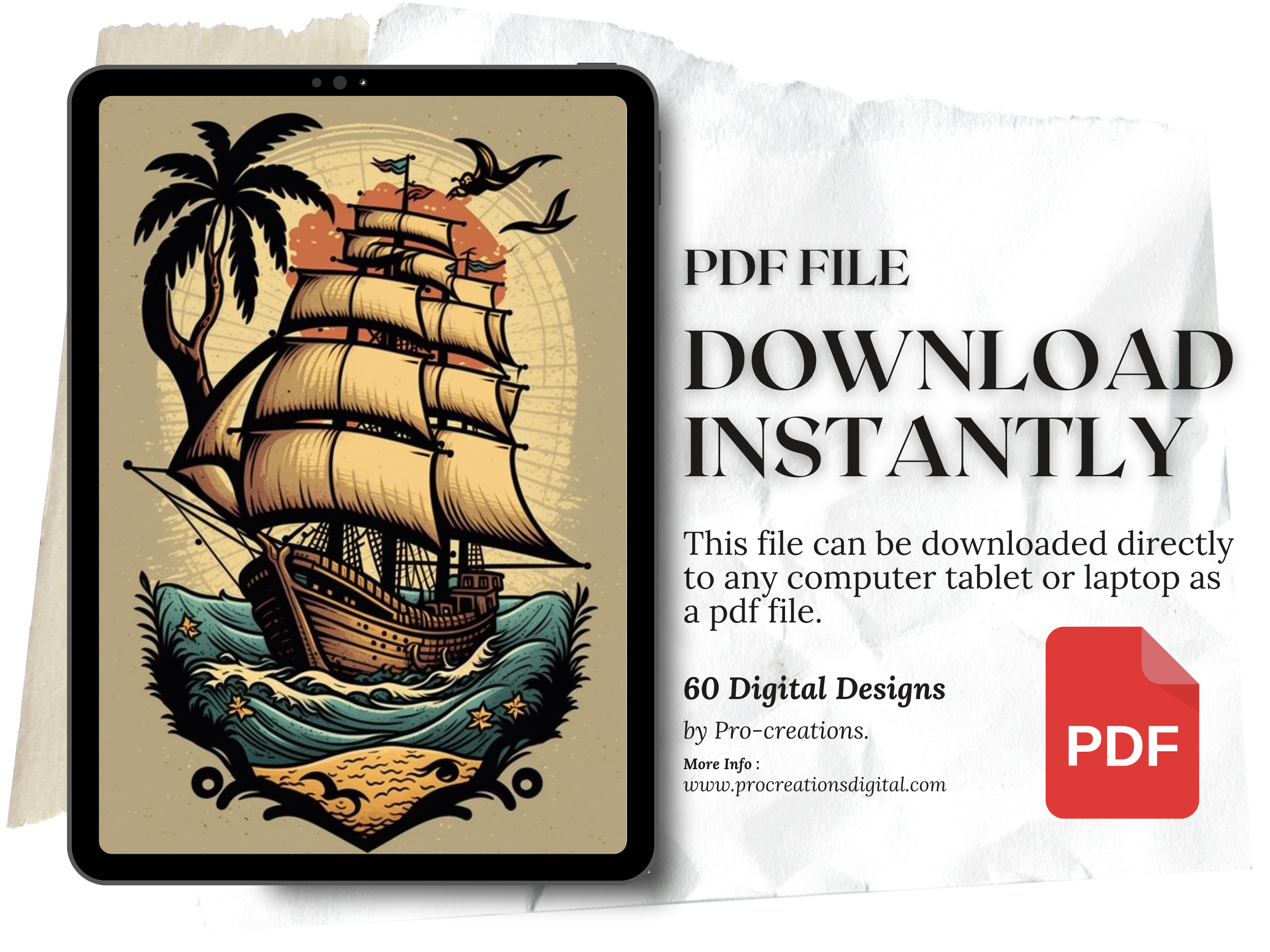 Pirate Ships Traditional Tattoo Designs | PDF Reference Designs for Tattoos