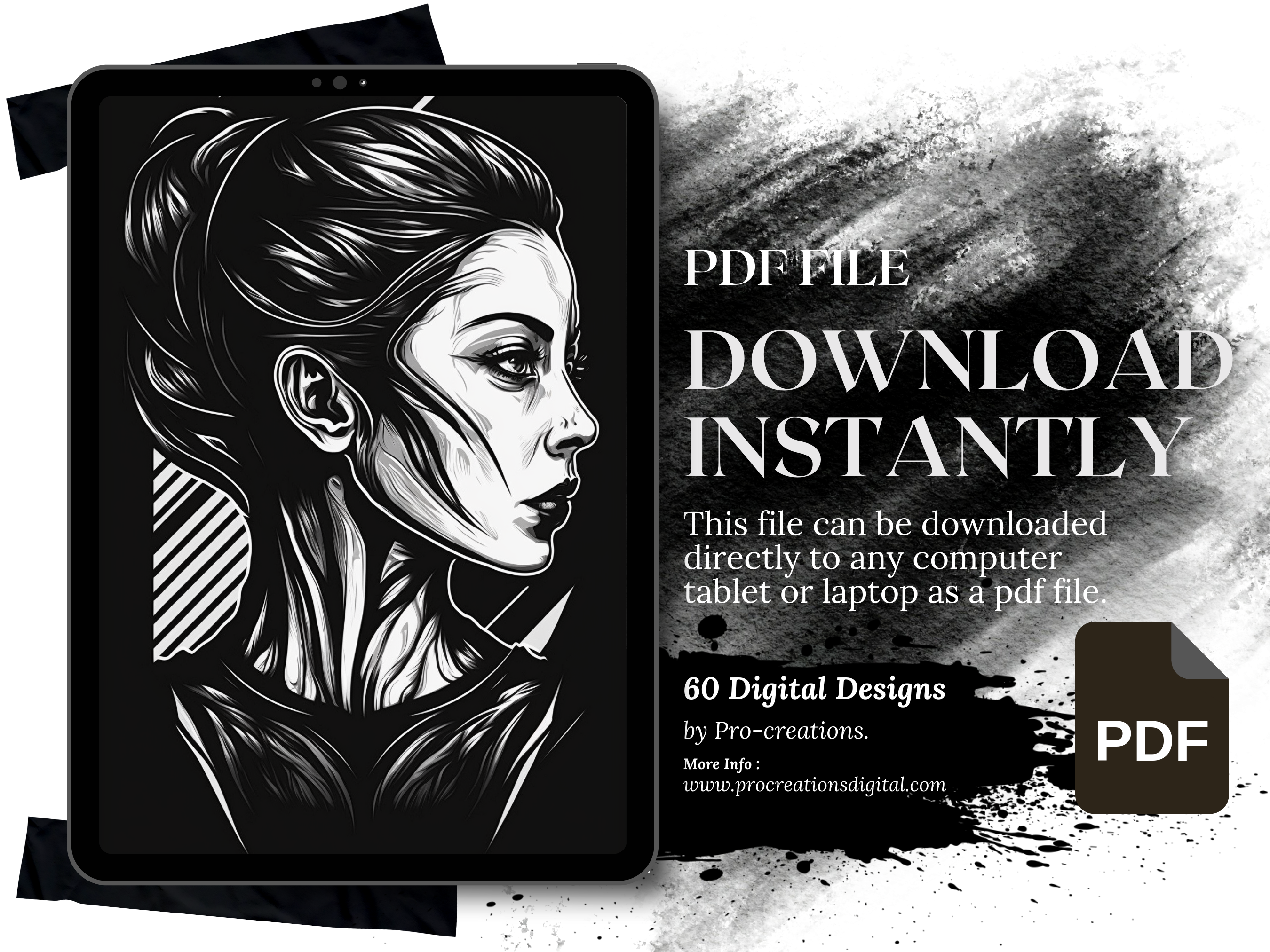 Women Blackwork Tattoo Designs | PDF Reference Designs for Tattoos