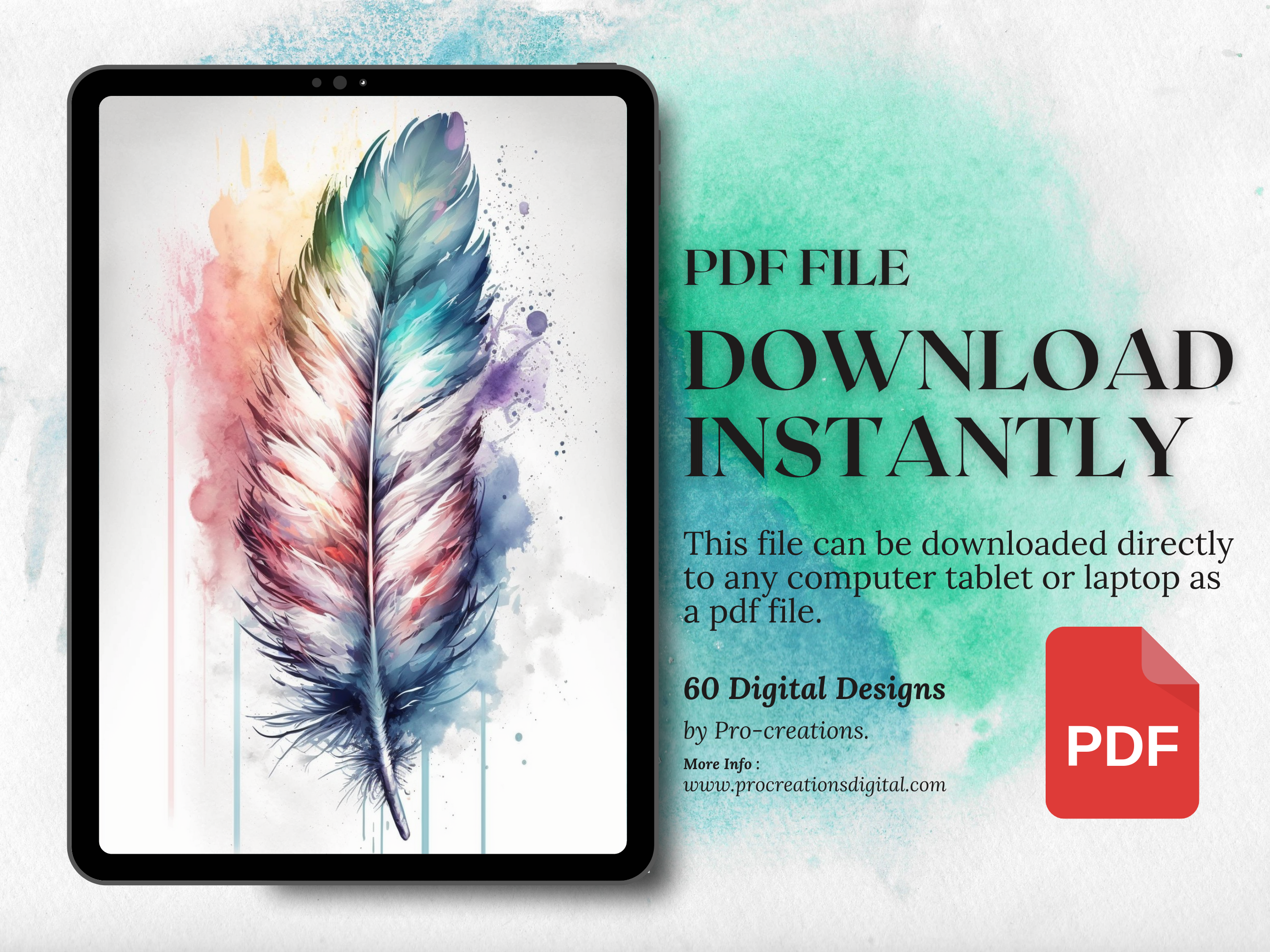 Feathers Watercolour Tattoo Designs | PDF Reference Designs for Tattoos