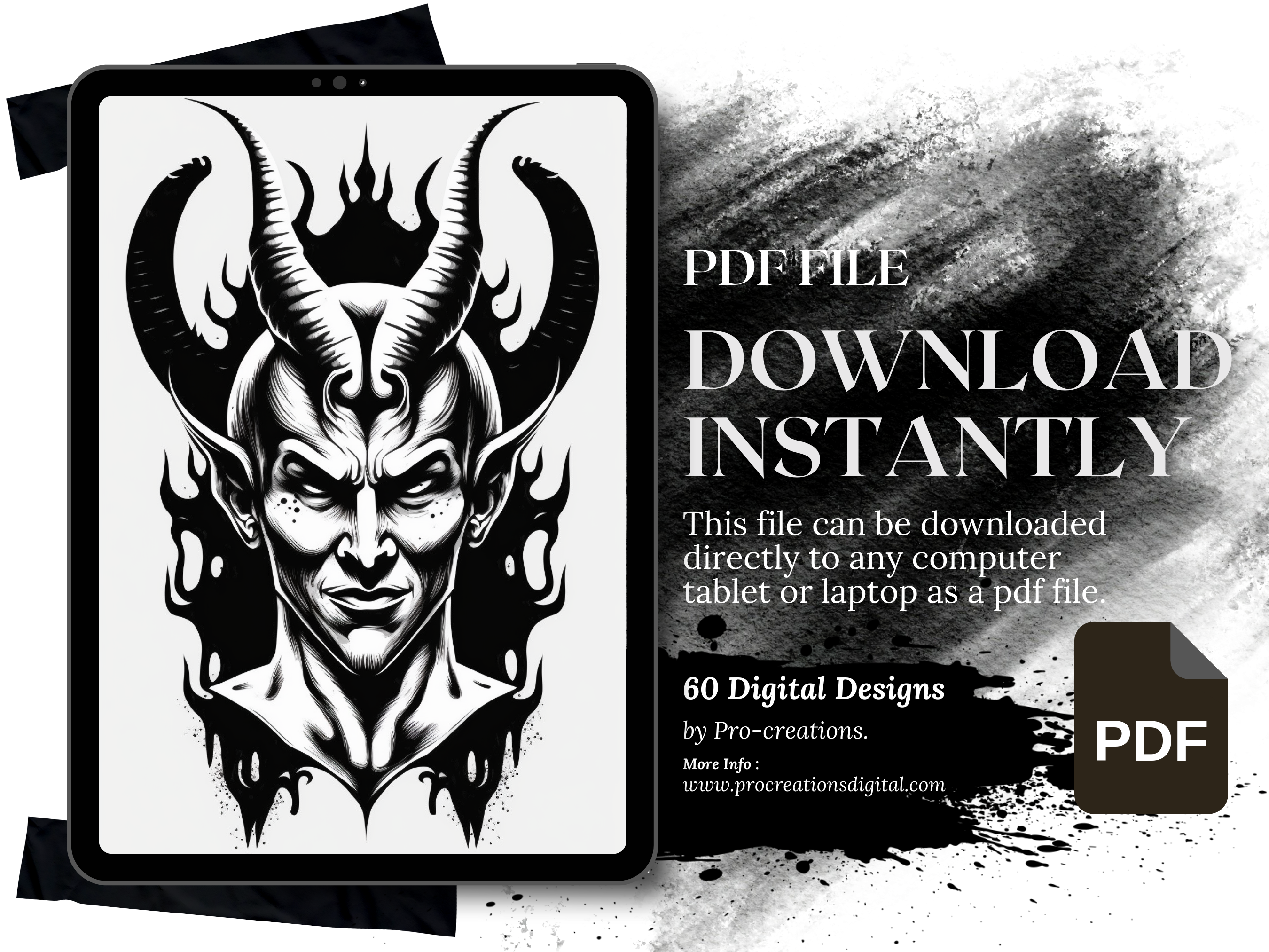 Calaveras Blackwork diseños de tatuajes | Diseños de referencia en PDF para tatuajes