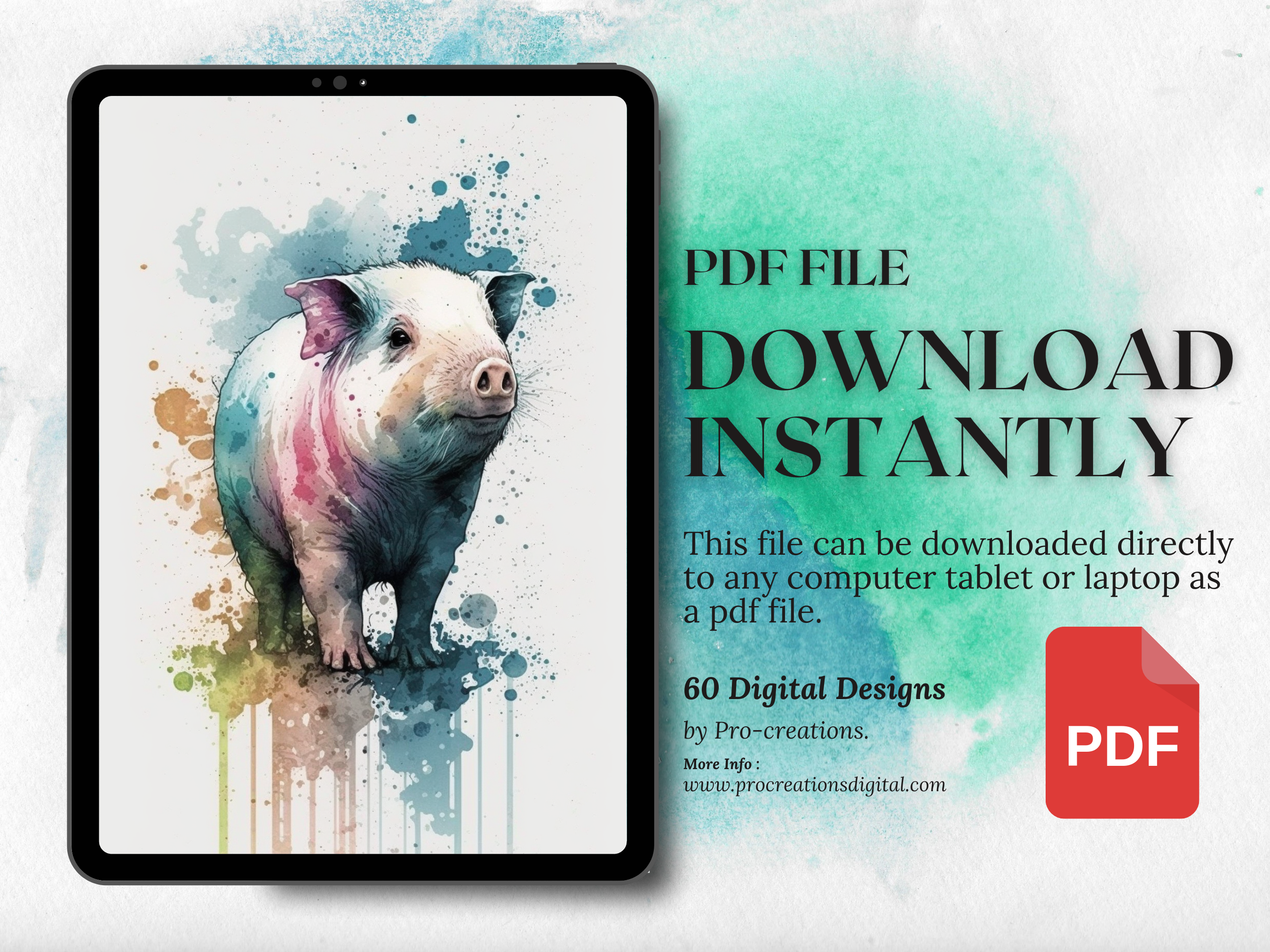 Pets Watercolour Tattoo Designs | PDF Reference Designs for Tattoos