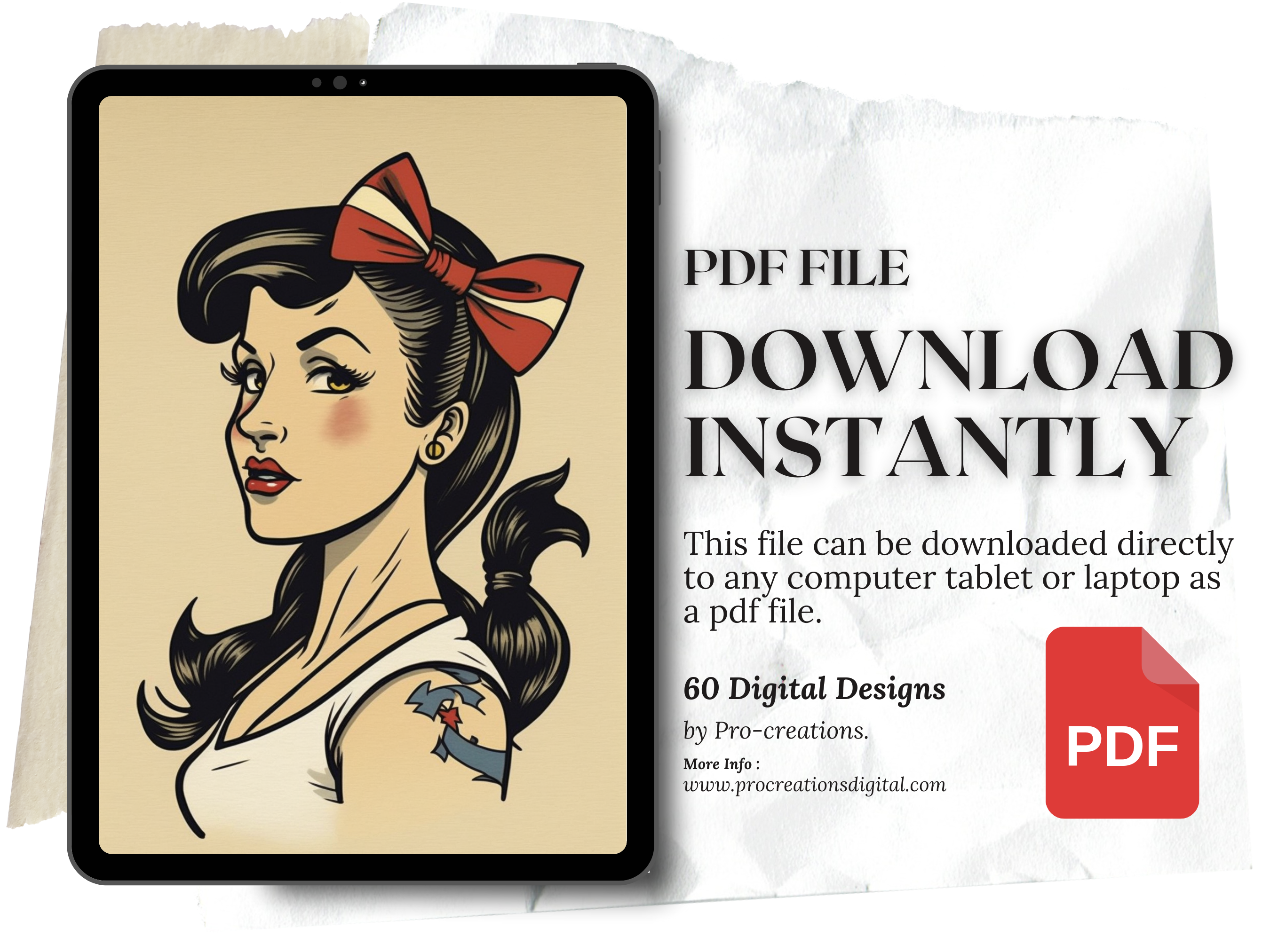 Pin-up Girls Traditional Tattoo Designs | PDF Reference Designs for Tattoos