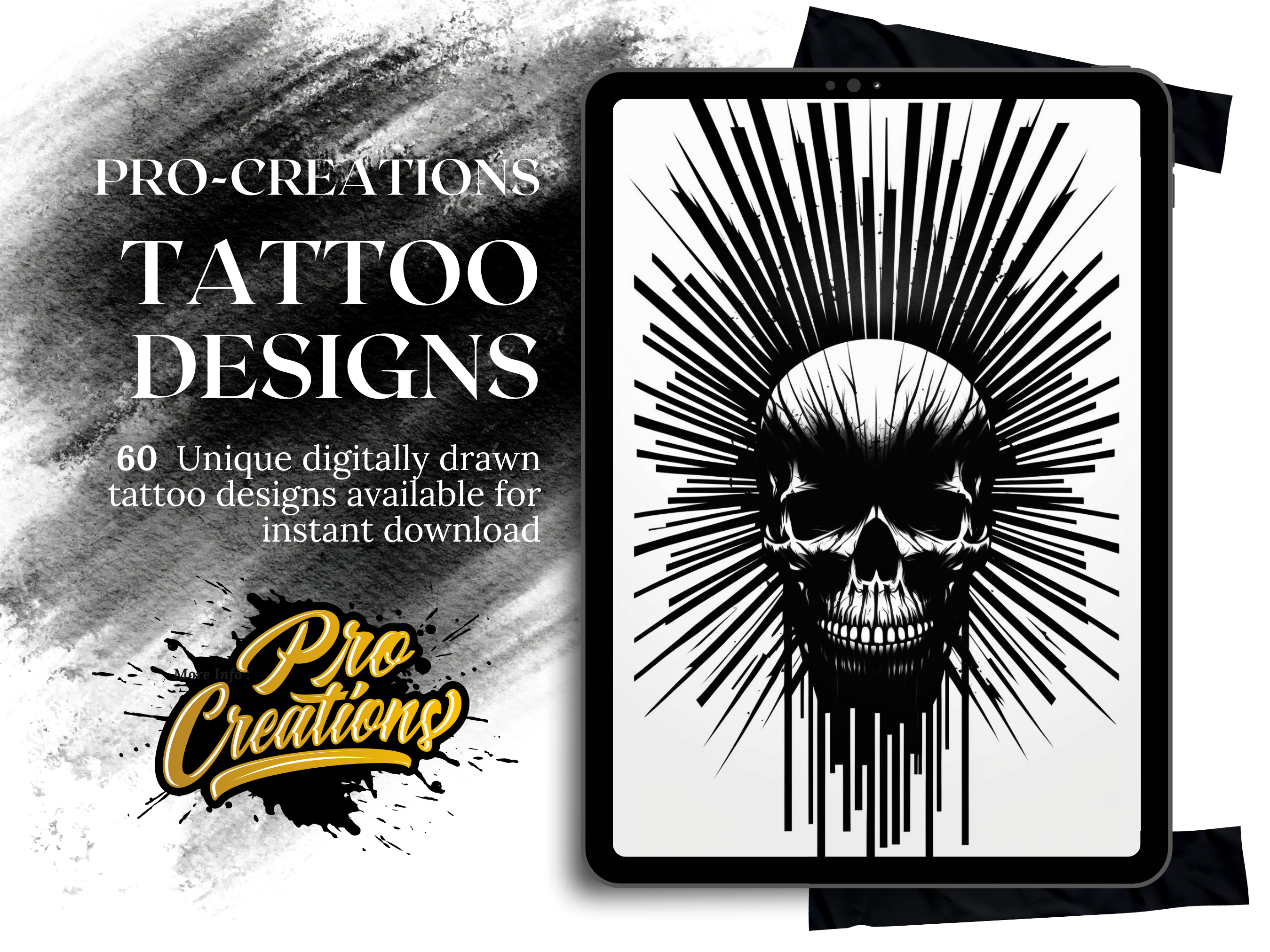 Skulls Blackwork Tattoo Designs | PDF Reference Designs for Tattoos