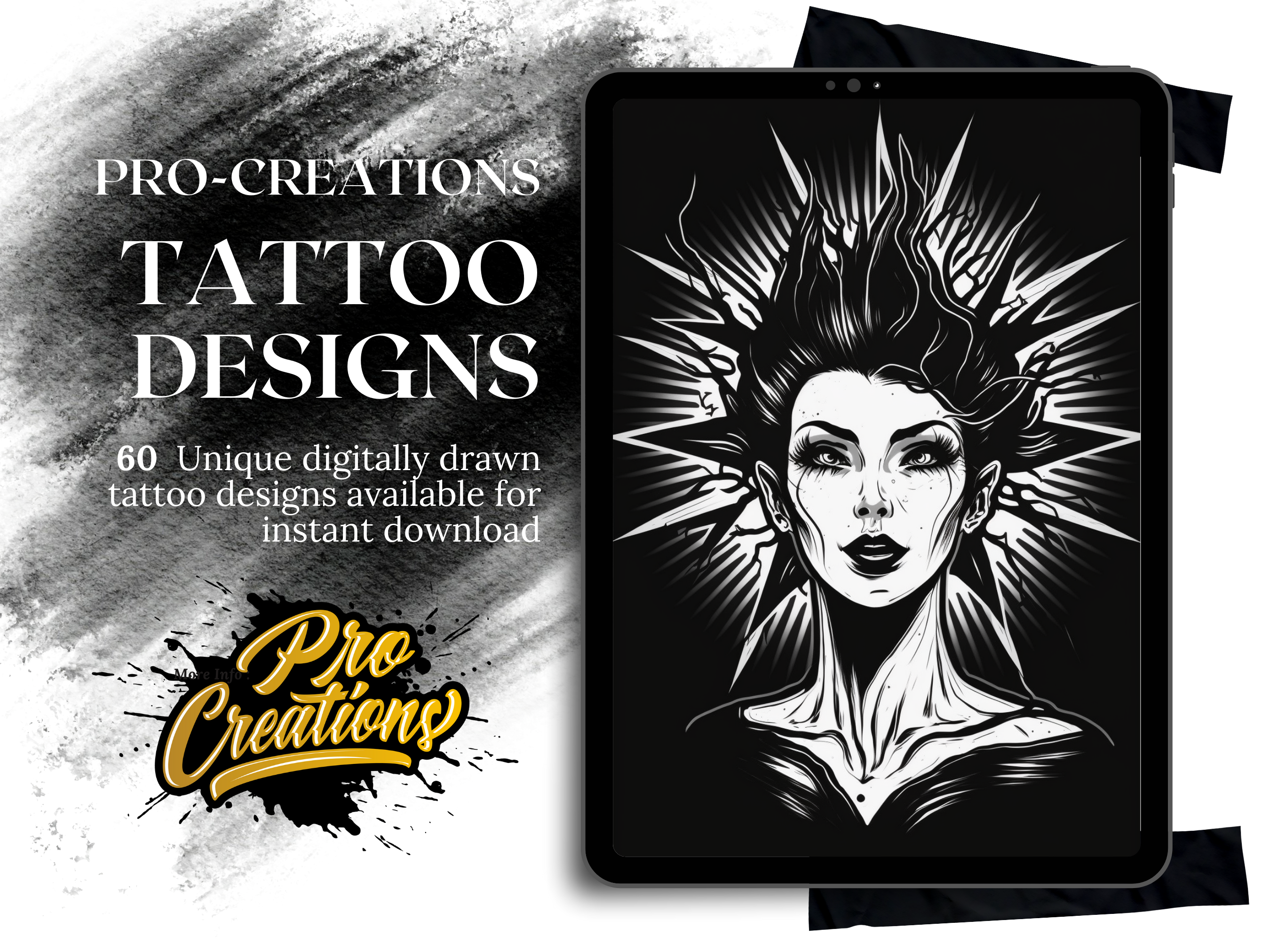 Women Blackwork Tattoo Designs | PDF Reference Designs for Tattoos