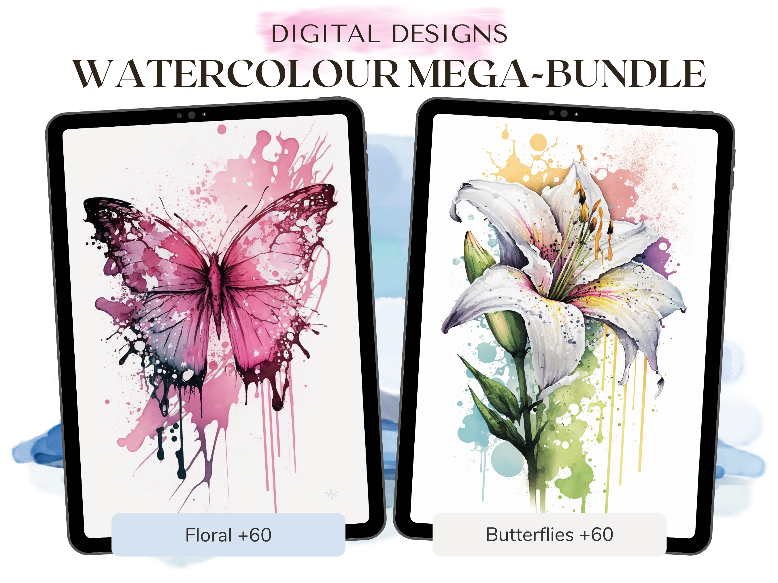 XL MEGA BUNDLE Watercolour Tattoo Designs | PDF Reference Designs for Tattoos