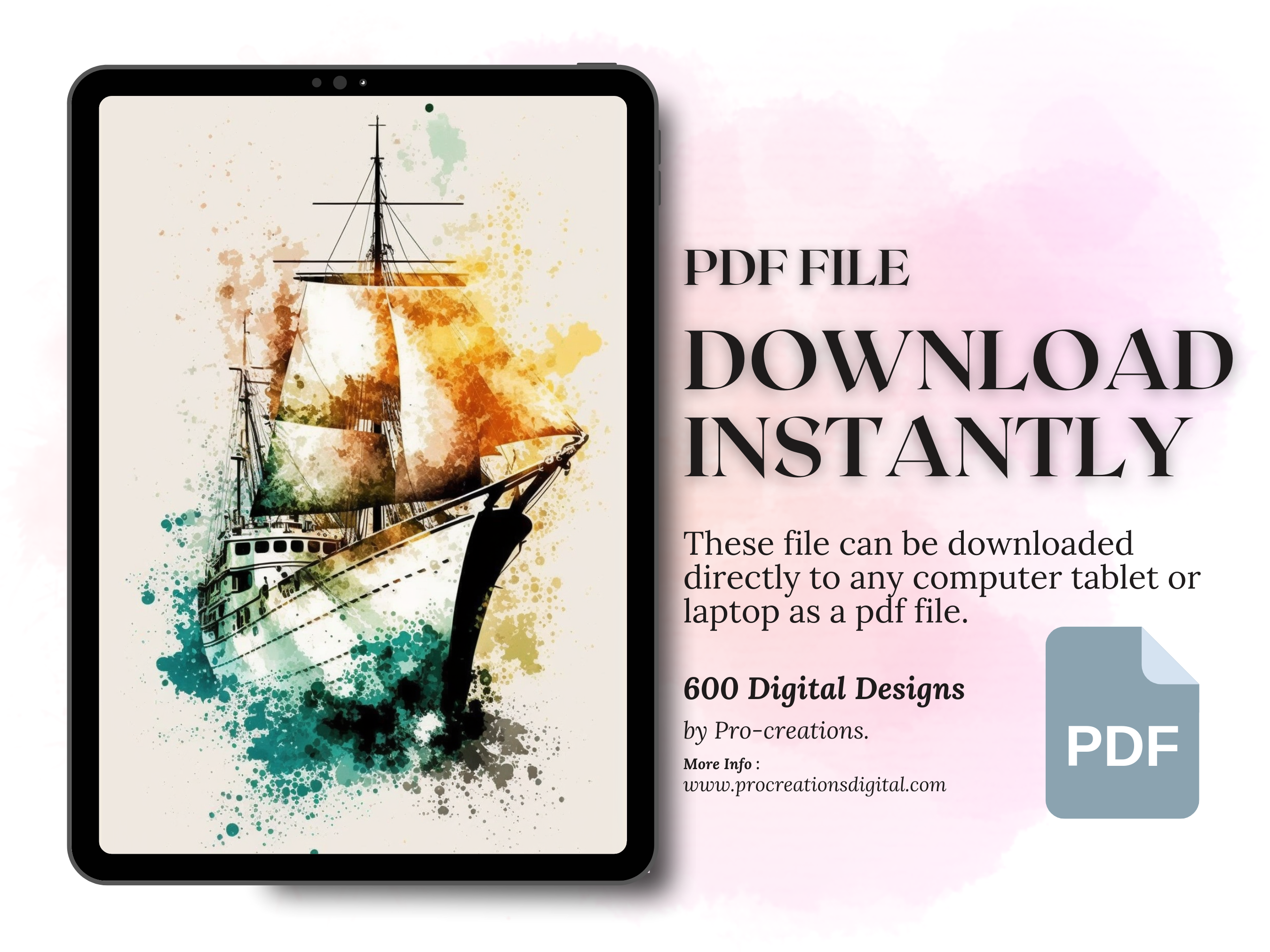 XL MEGA BUNDLE Watercolour Tattoo Designs | PDF Reference Designs for Tattoos