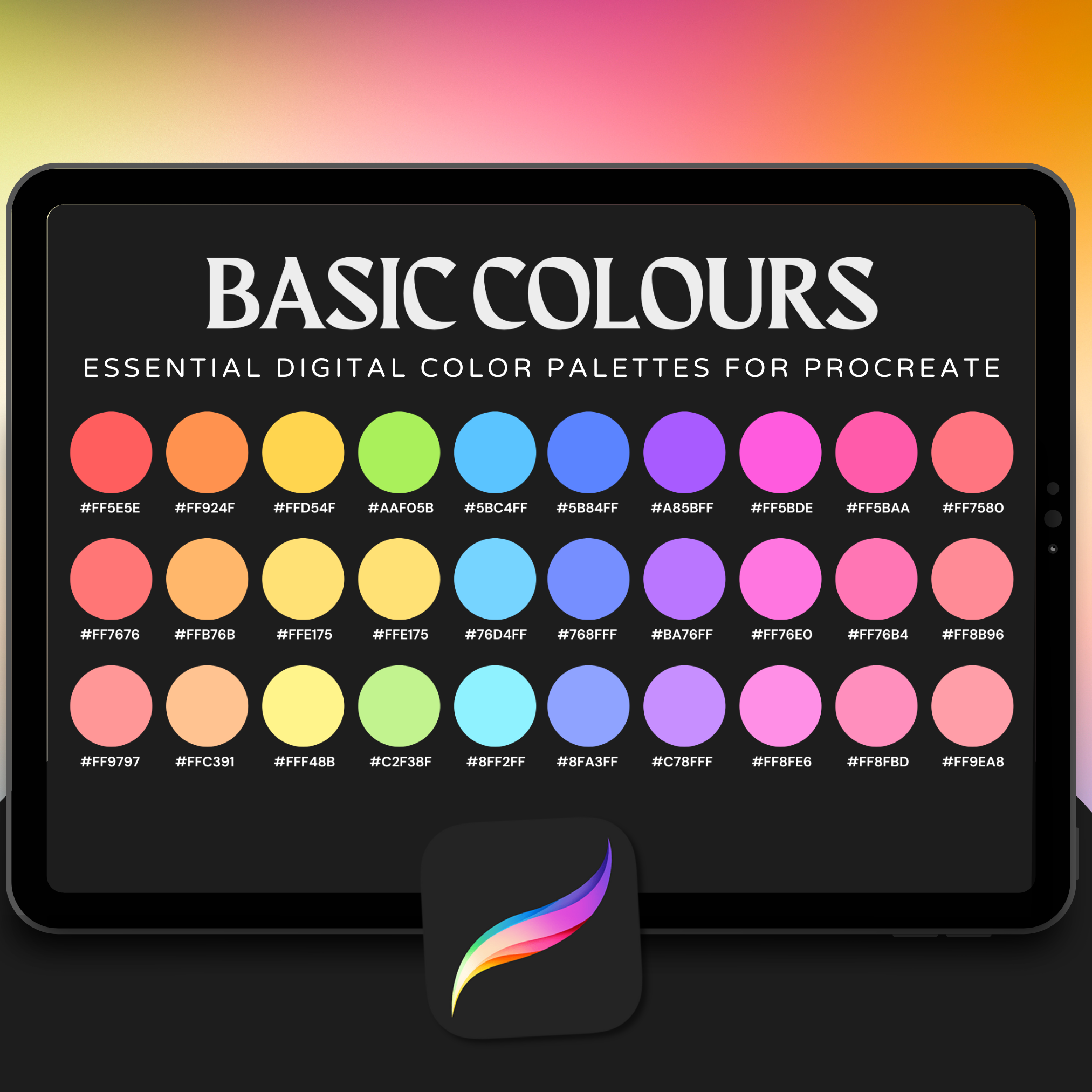 Basic Colors Palette for Procreate