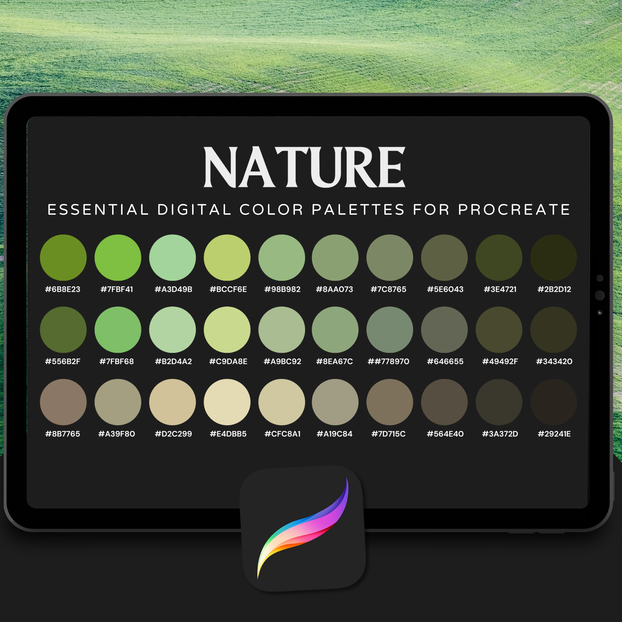 Nature Color Palette for Procreate