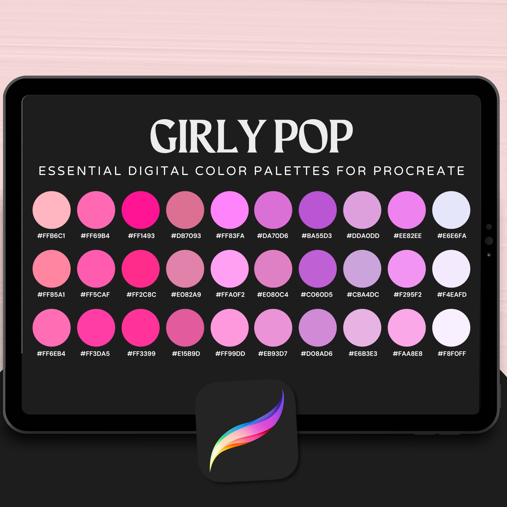 Girly Pop Color Palette for Procreate