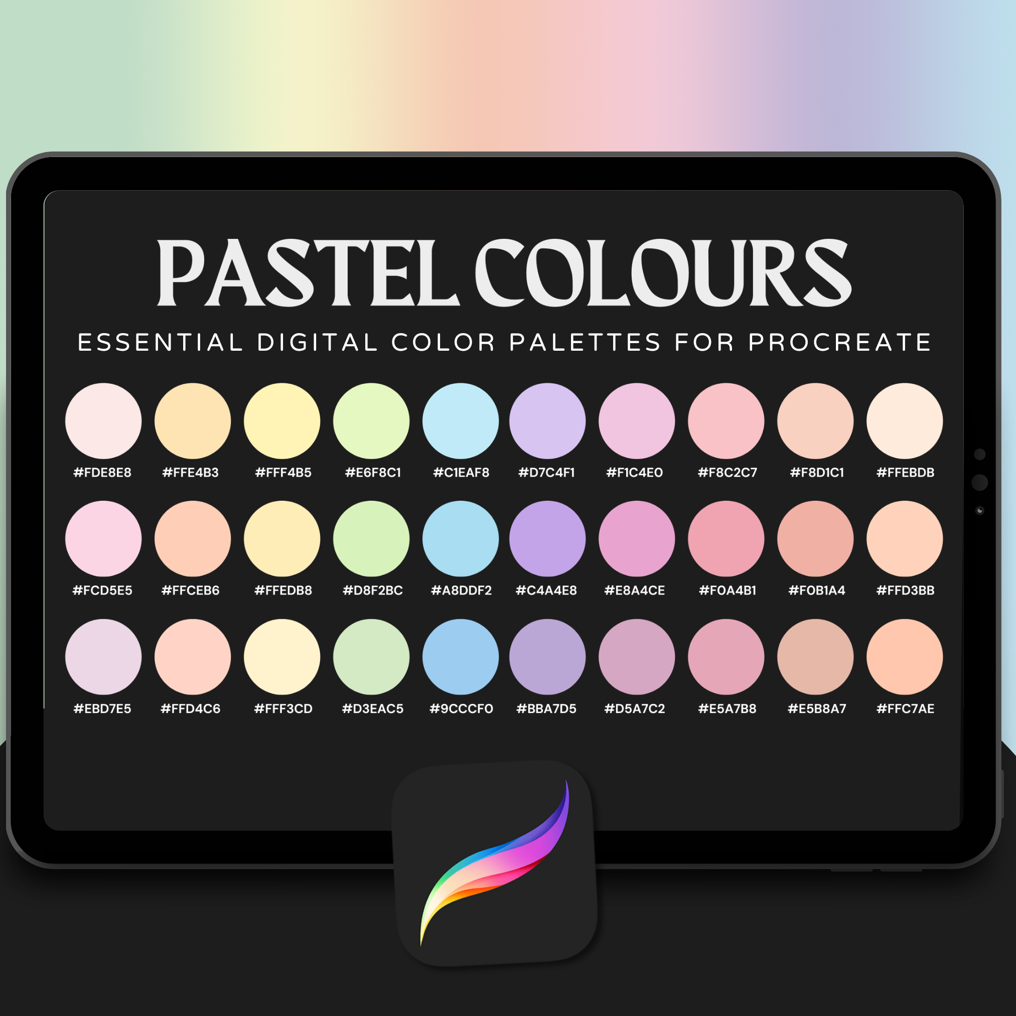 Pastel Colors Procreate Palette