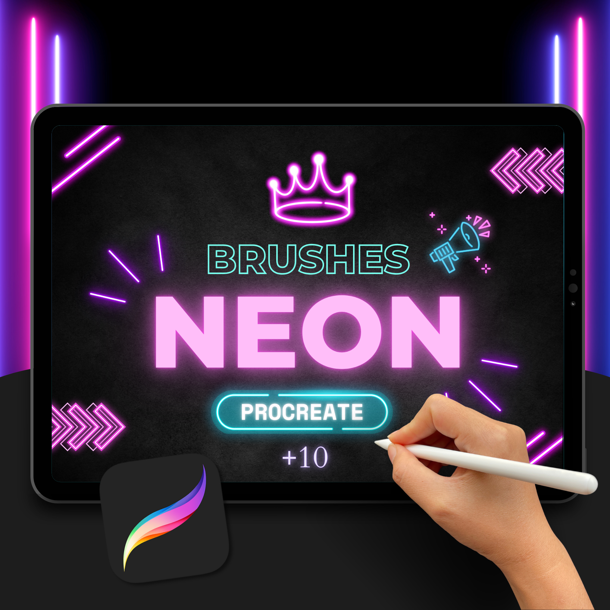 Neon Brushes for Procreate – Glow-Inspired Digital Art Tools for Vibrant Creations