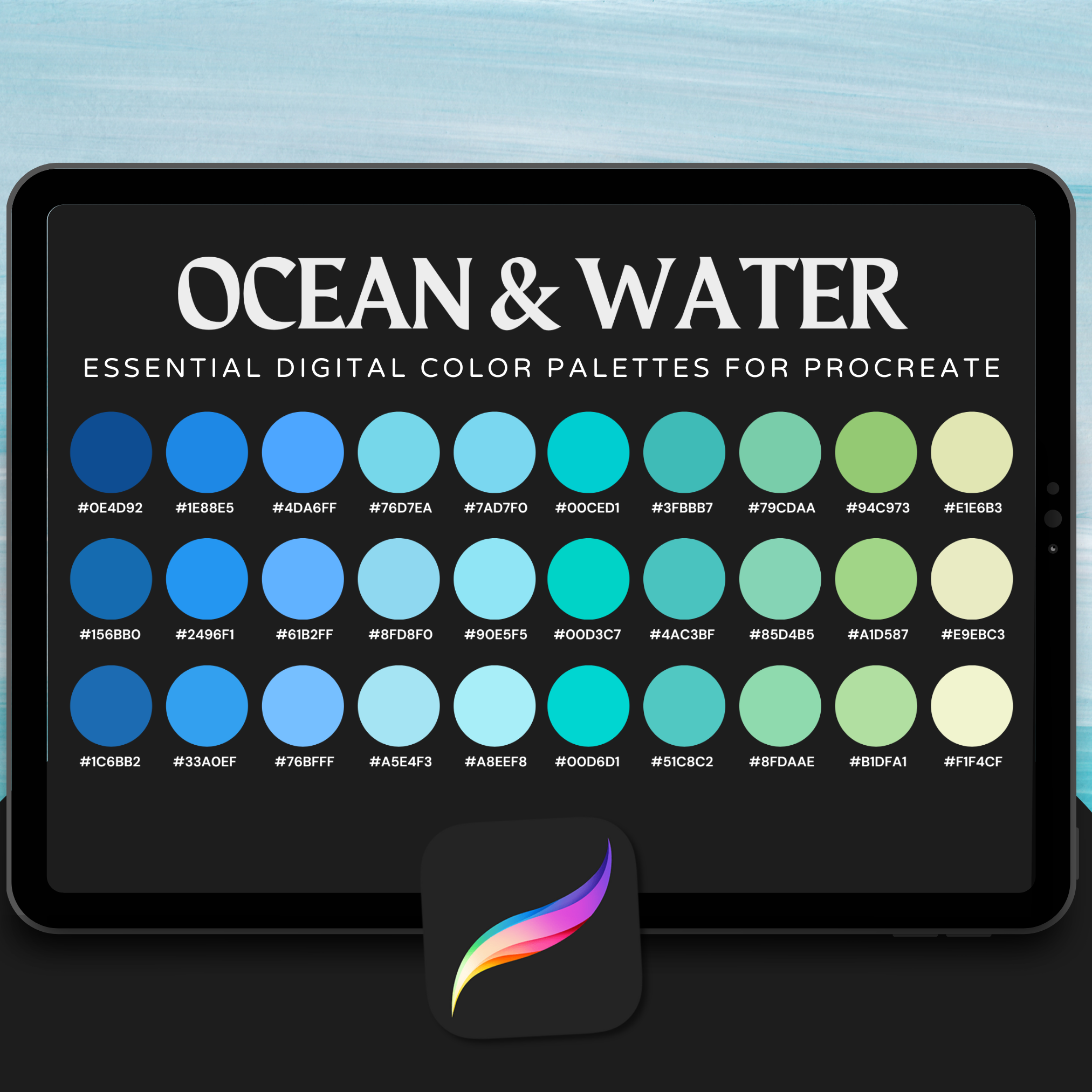 Ocean Water Color Palette – Dive into Creativity