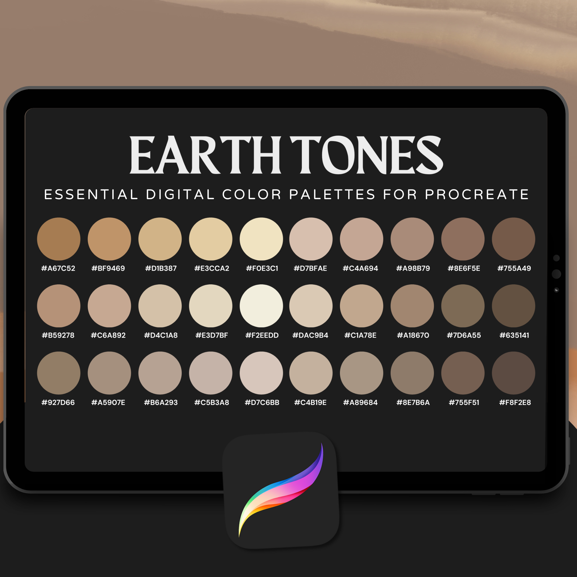 Earth Tones Color Palette for Procreate