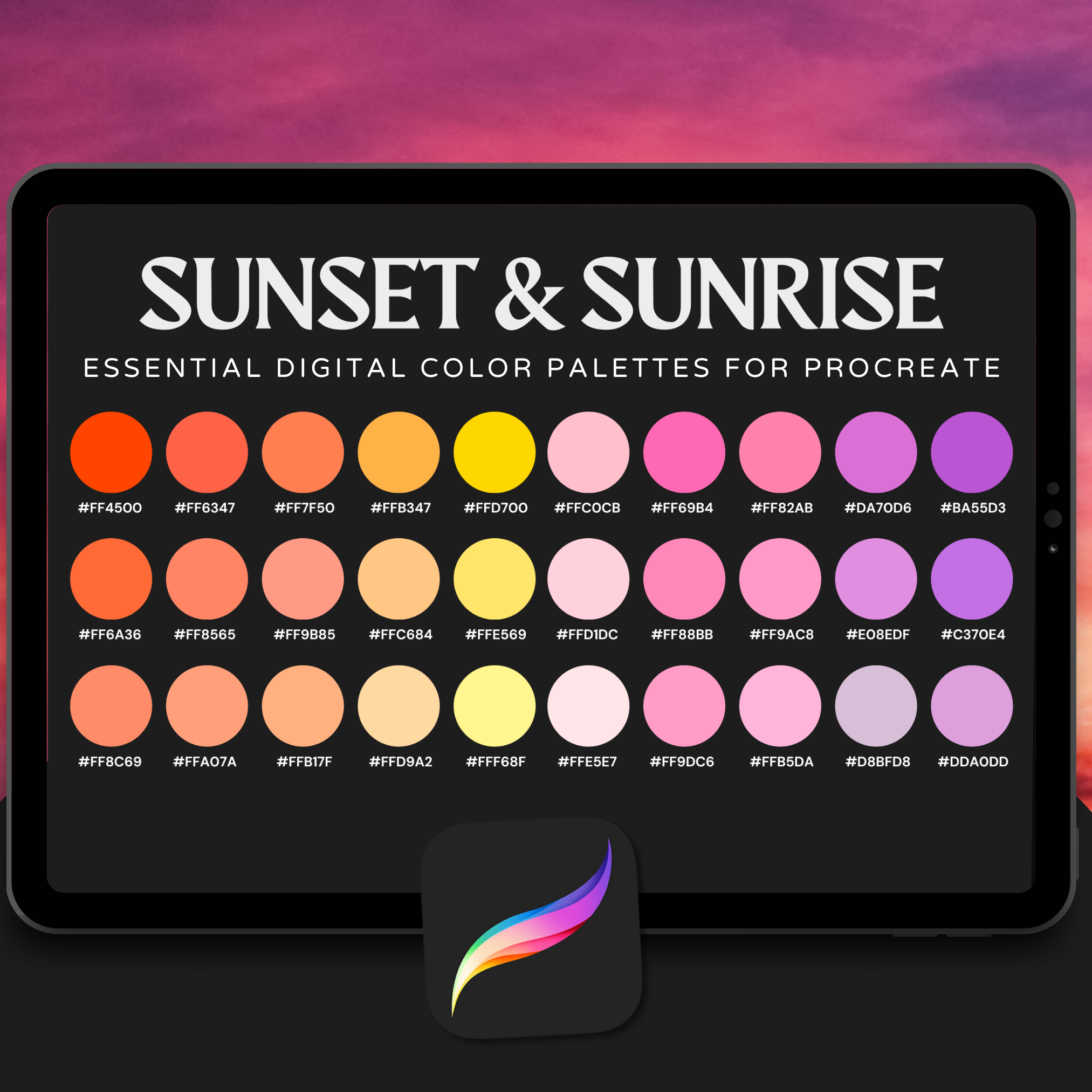 Sunset and Sunrise Color Palette