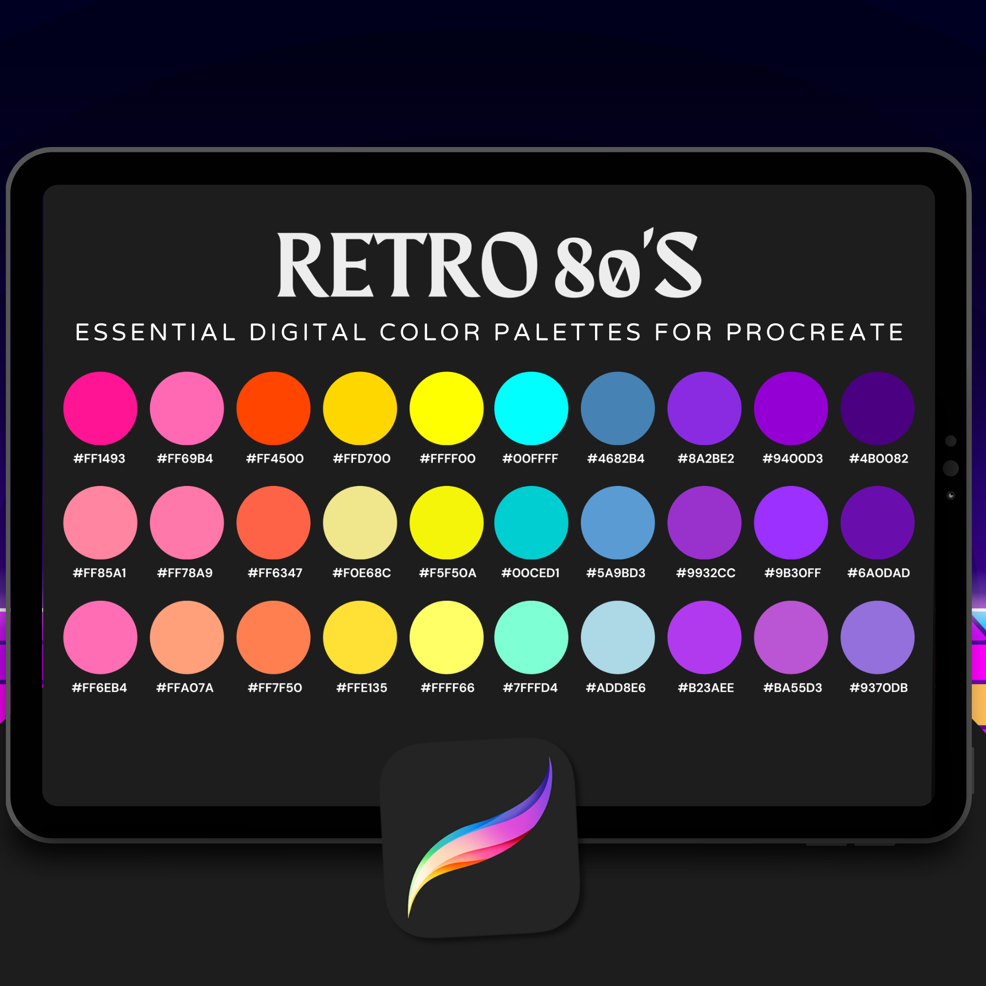 Retro 80s Color Palette