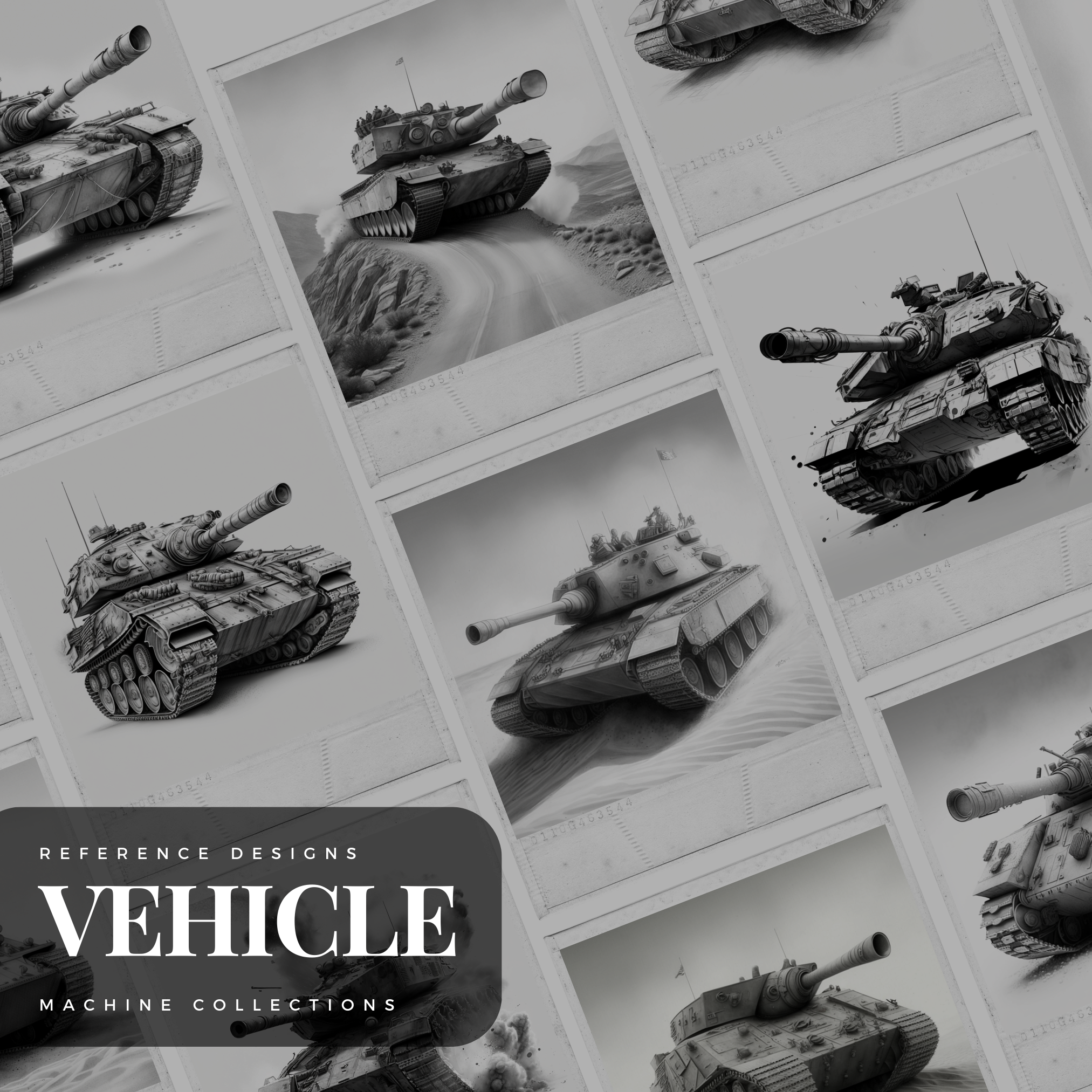 Colección de diseño digital de tanques: 50 imágenes de Procreate y Sketchbook