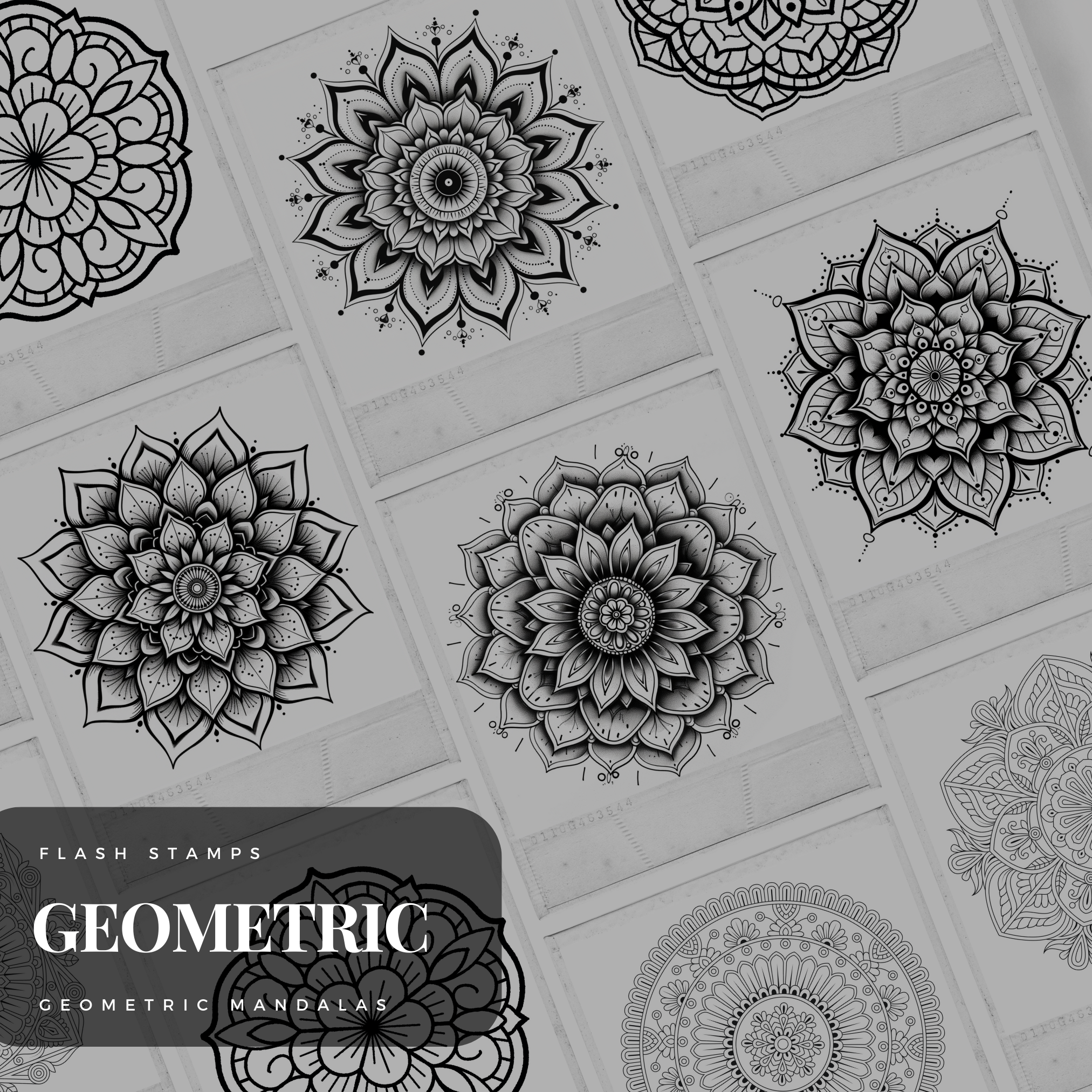 Geometric Mandala Madness Flash Stamp Pack – Intricate Mandala Tattoo Designs for Procreate & Sketchbook