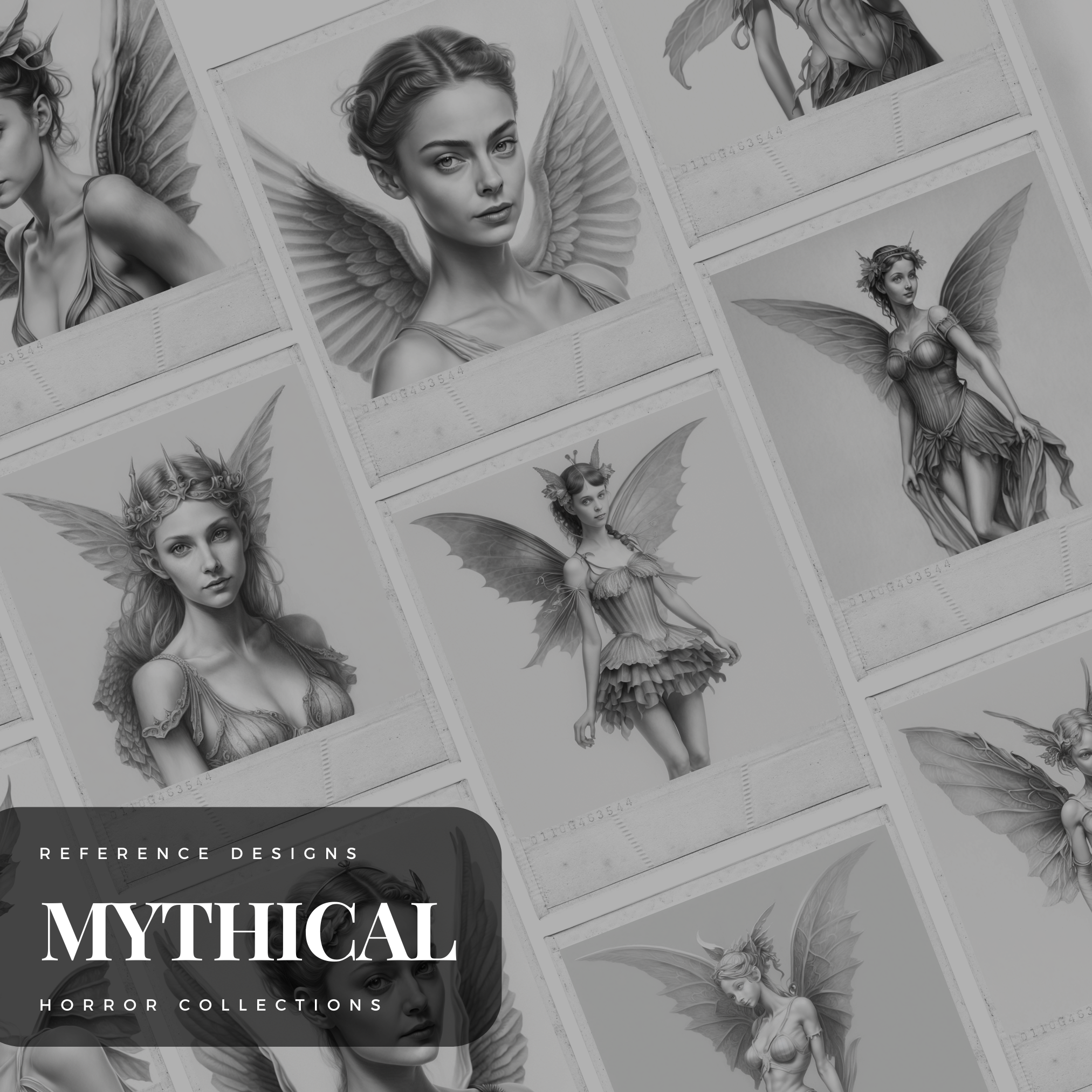 Colección de diseño digital Fairies: 50 imágenes de Procreate y Sketchbook