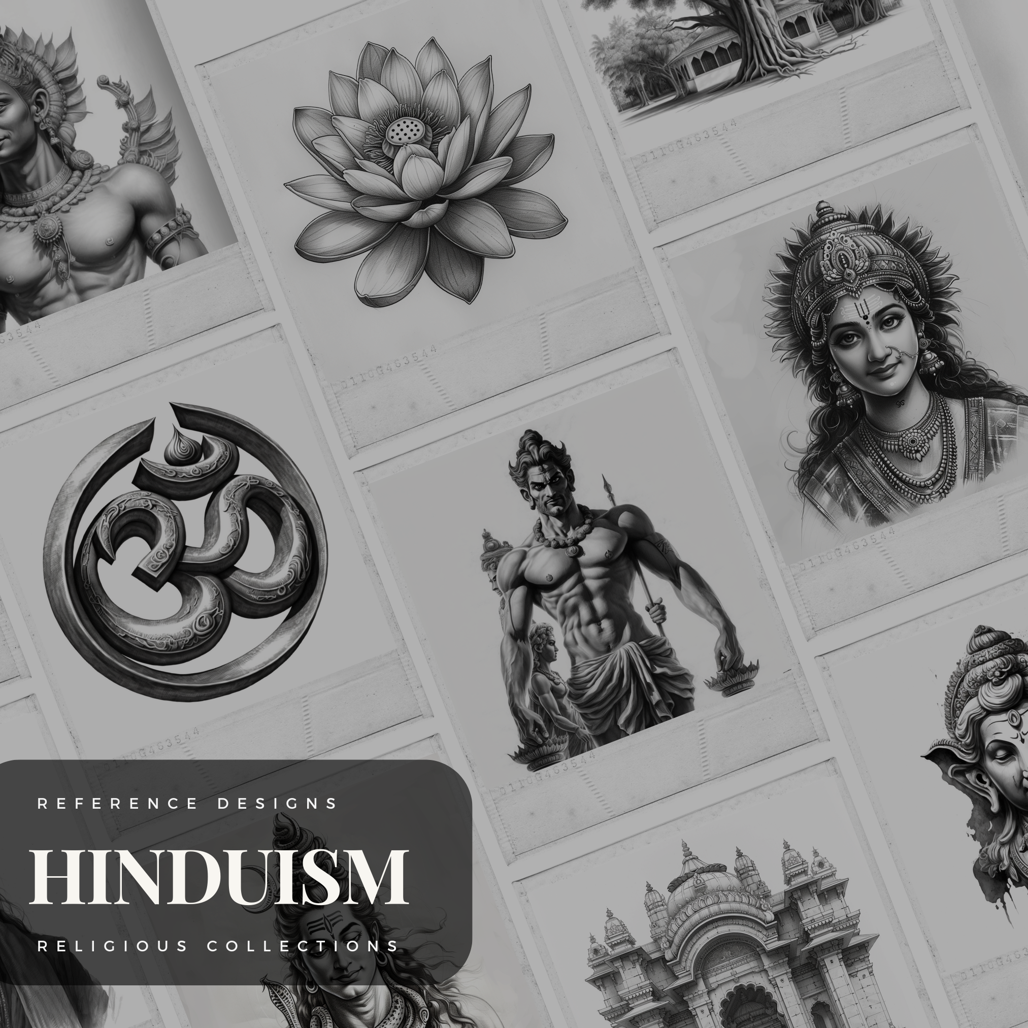 Colección de diseño digital del hinduismo: 100 imágenes de Procreate y Sketchbook
