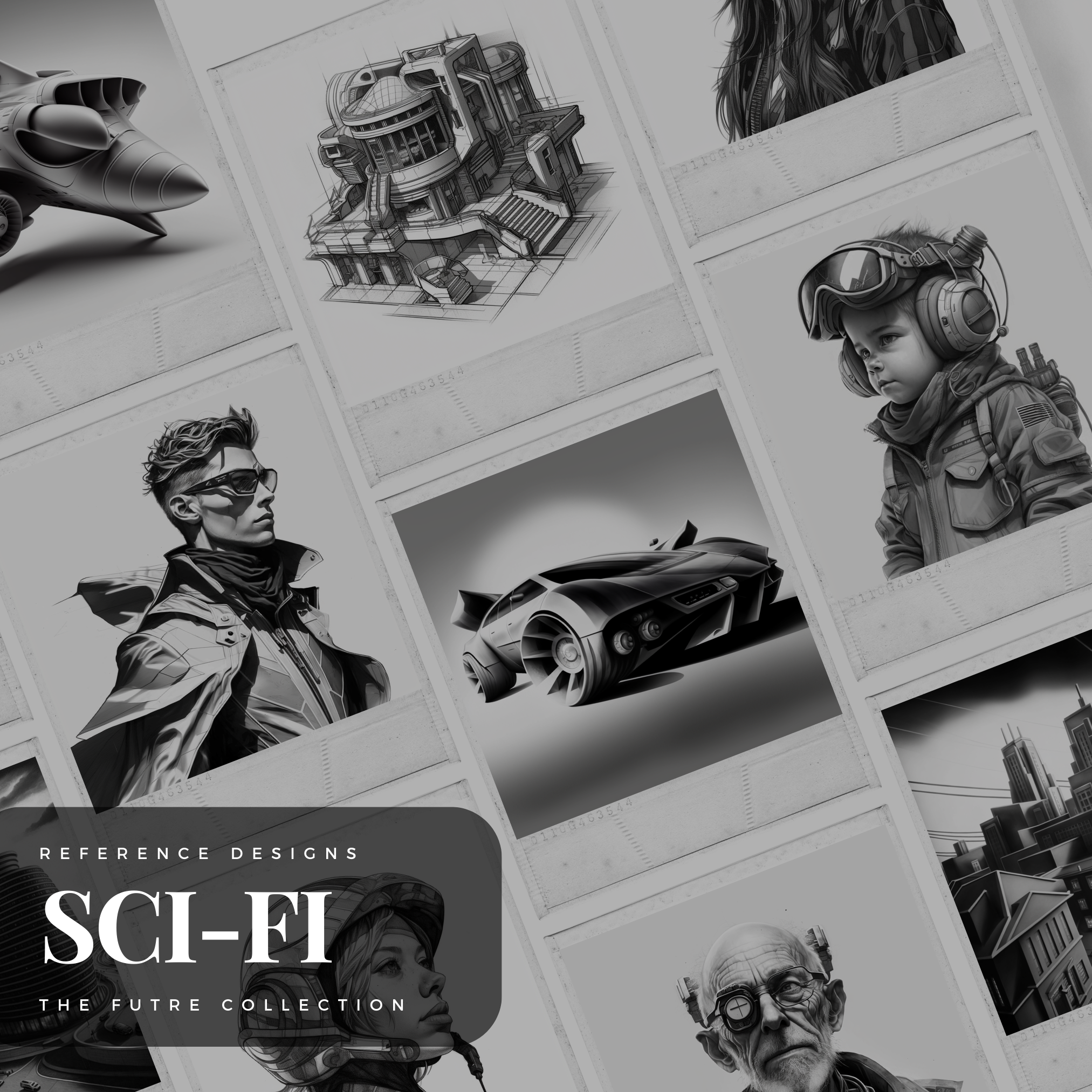 La colección de diseño de ciencia ficción digital del futuro: 100 imágenes de Procreate y Sketchbook