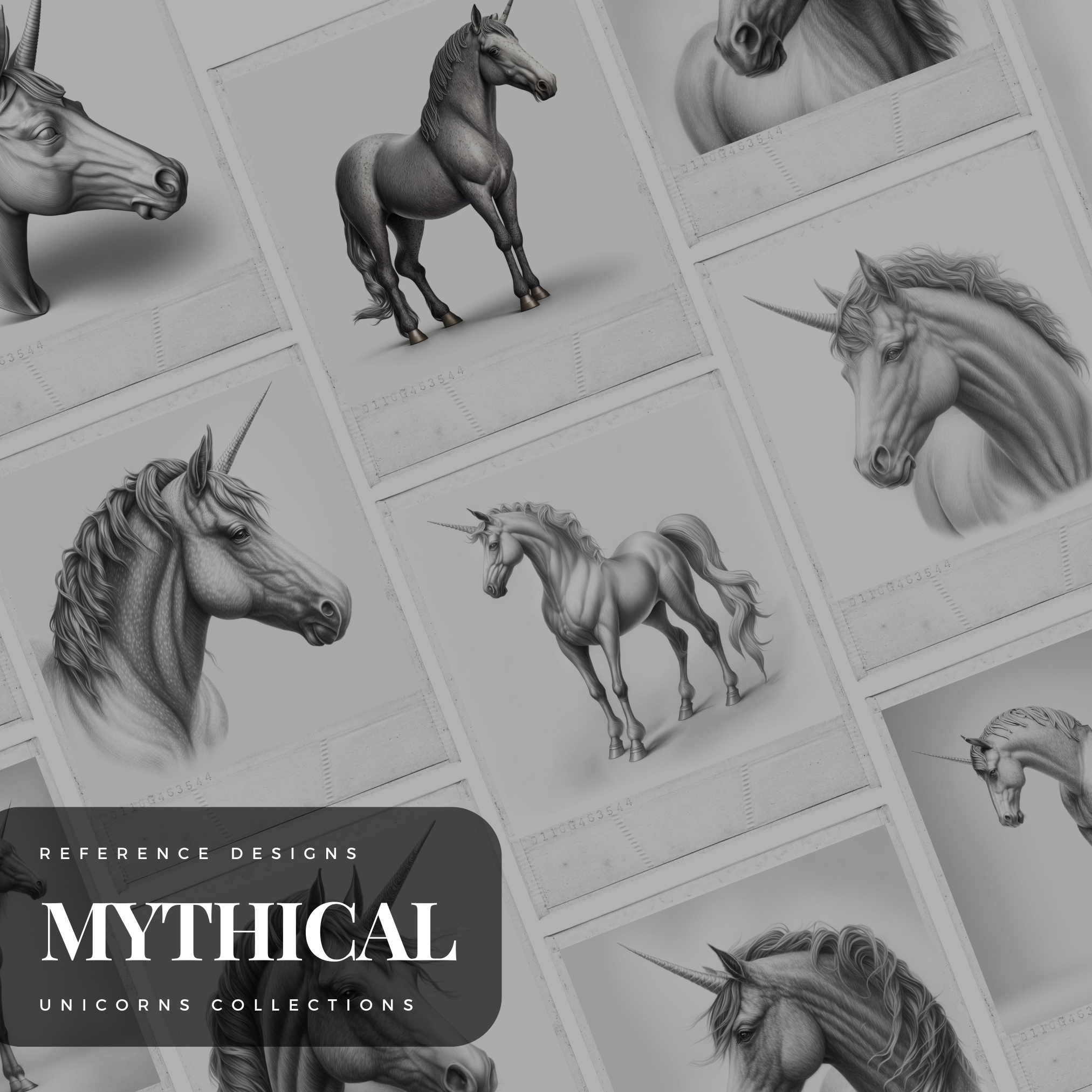 Unicorns Digital Design Collection: 50 Procreate & Sketchbook Images