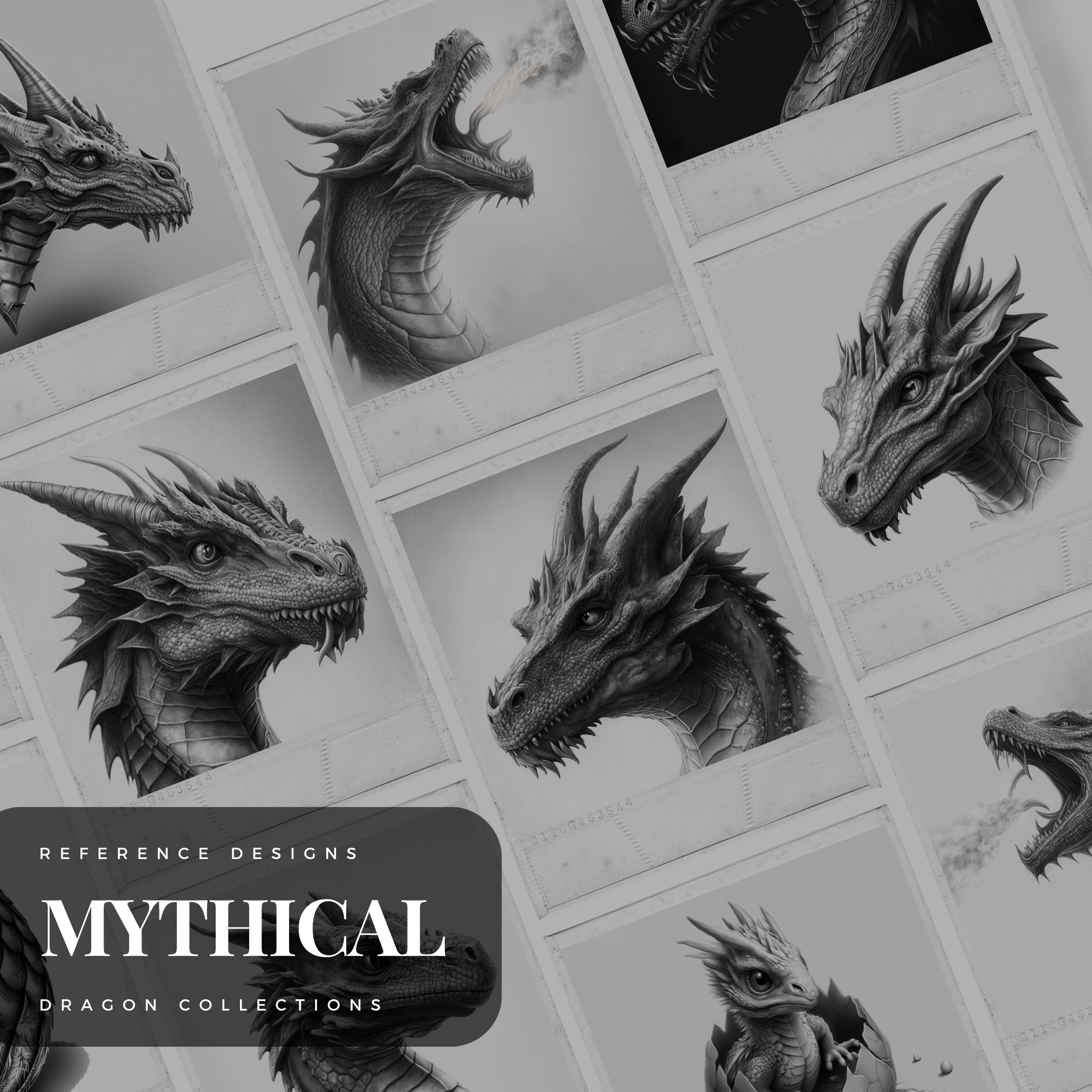 Dragons Digital Design Collection: 50 Procreate & Sketchbook Images