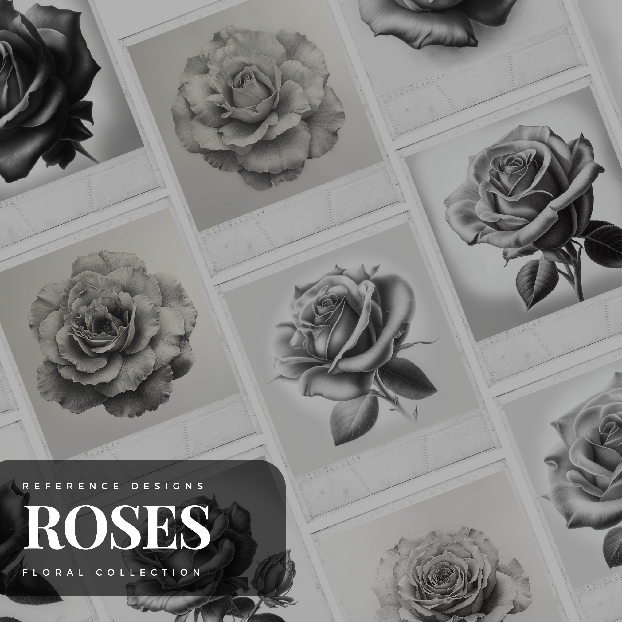 Digitale Designsammlung „Roses“: 50 Procreate- und Skizzenbuchbilder