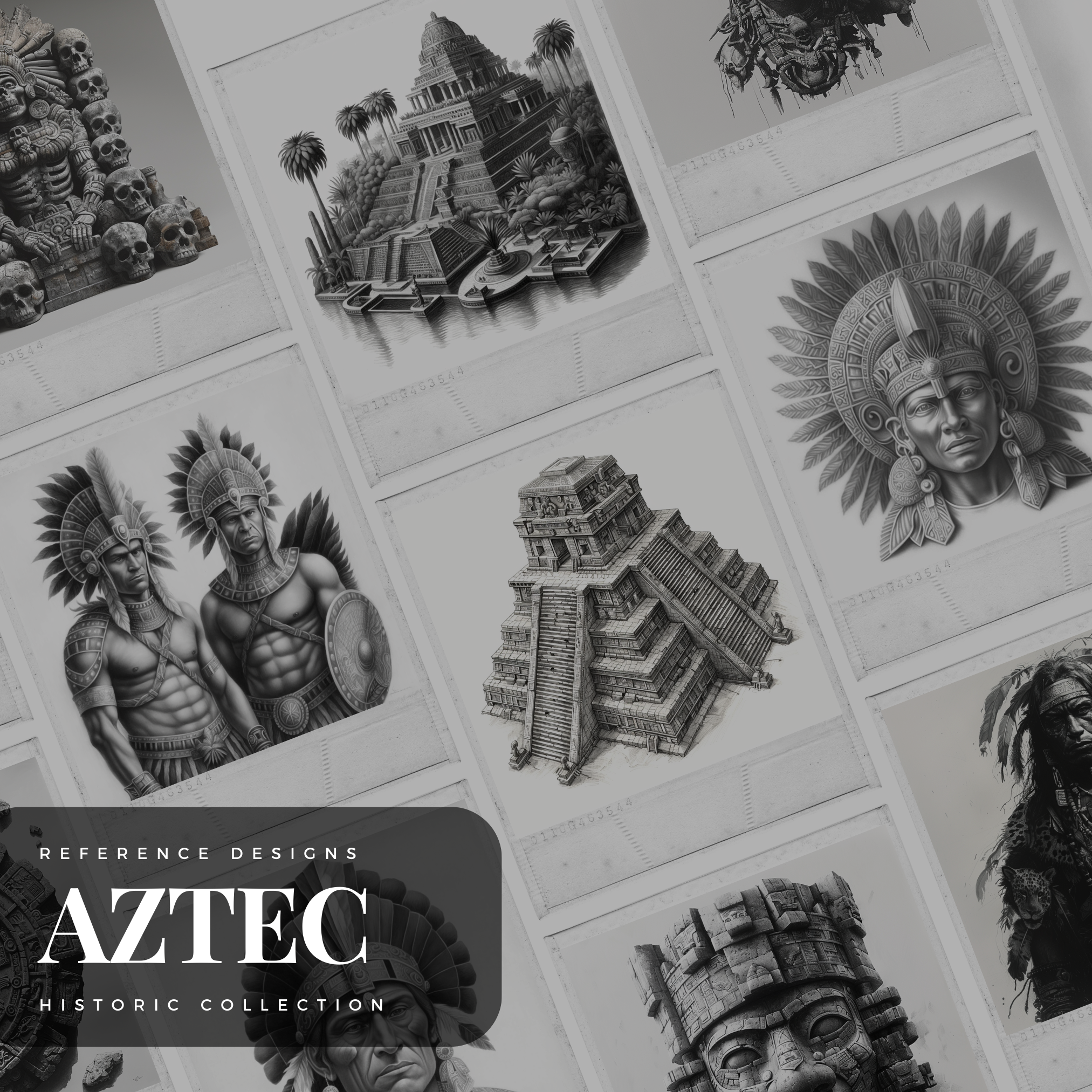 Aztec Empire Digital Design Collection: 100 Procreate & Sketchbook Images