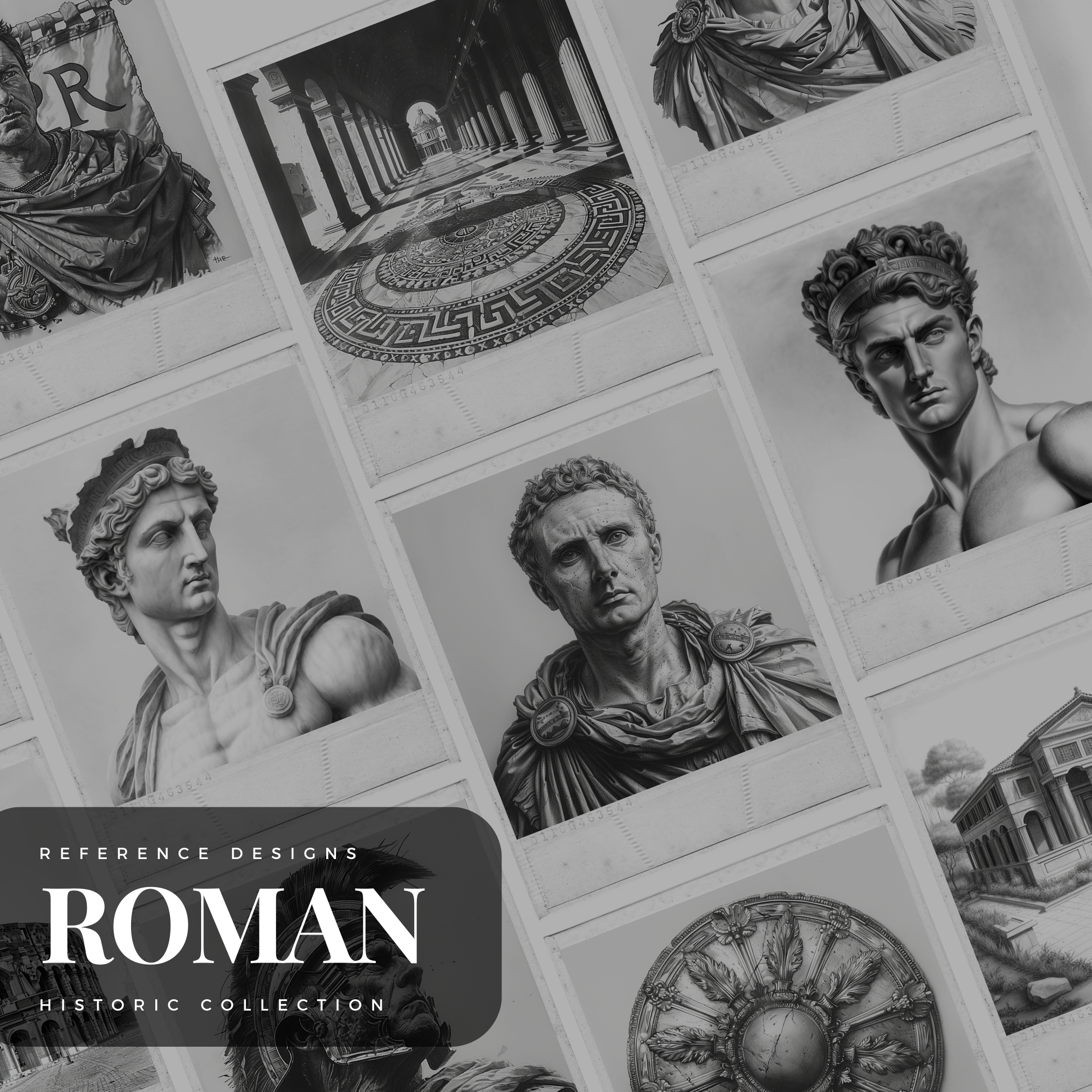 Digitale Designsammlung des Römischen Reiches: 100 Procreate- und Skizzenbuchbilder