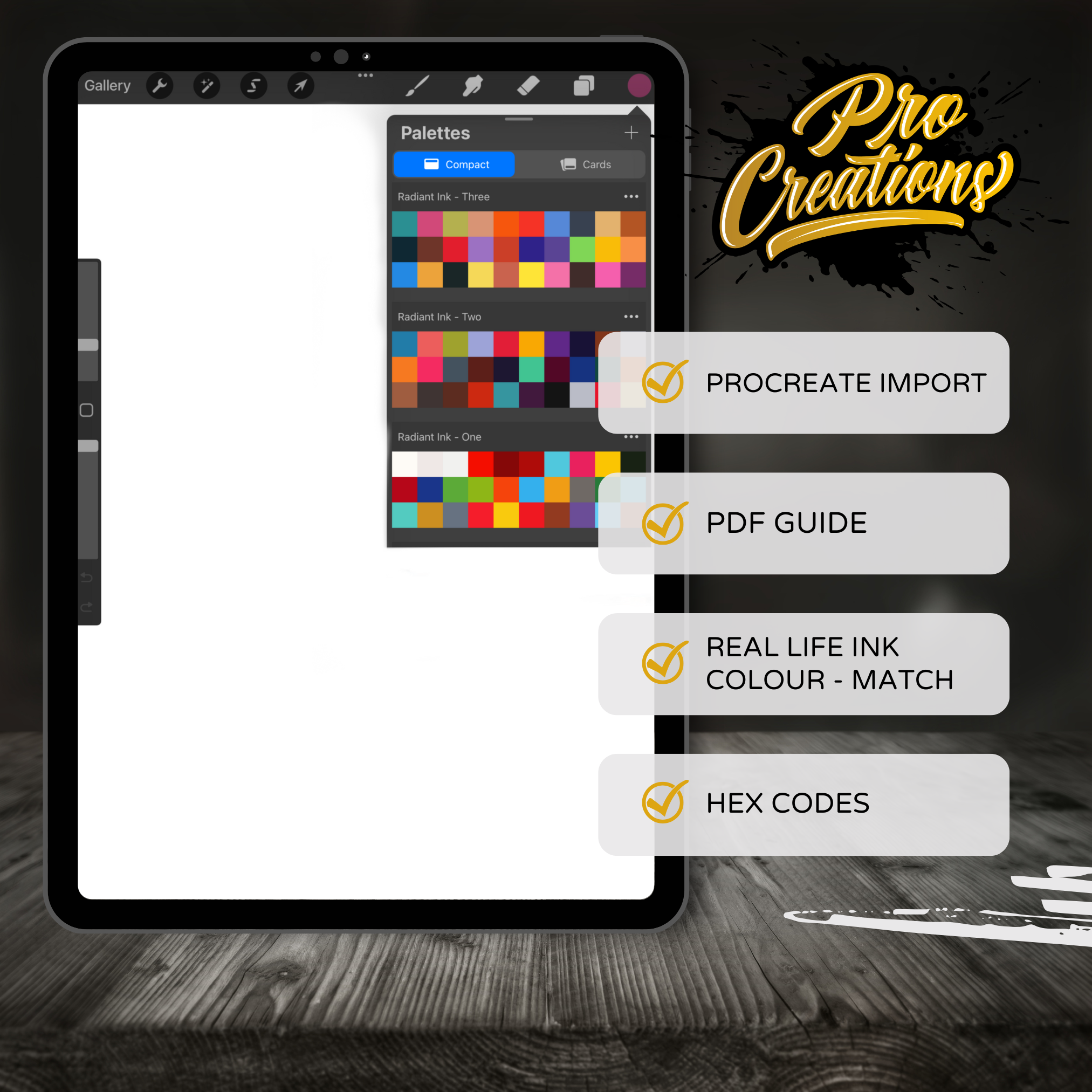 Radiant Ink Procreate Palette – 90 Vibrant Tattoo Colours for Bold Creations