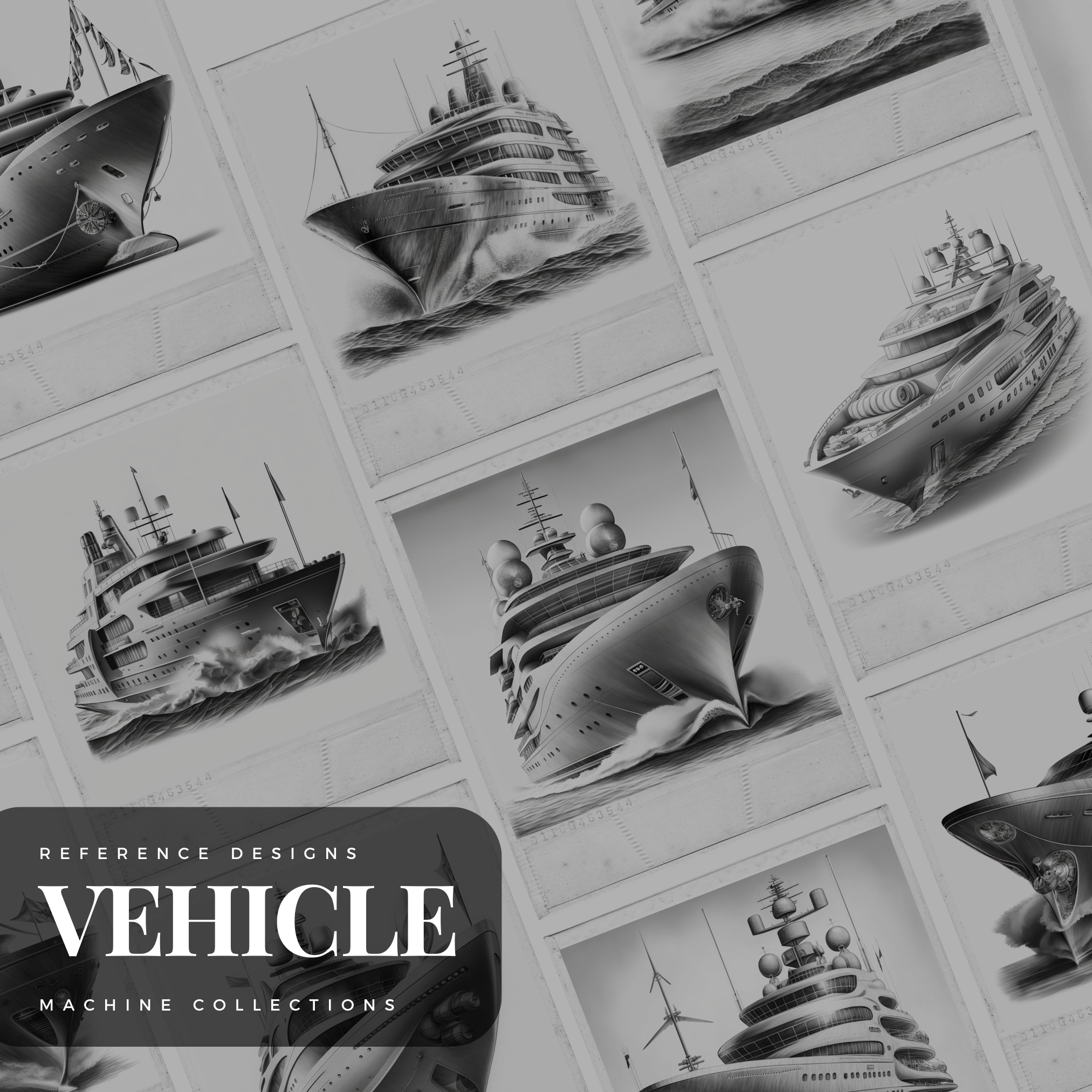 Digitale Designsammlung „Yachten“: 50 Procreate- und Skizzenbuchbilder