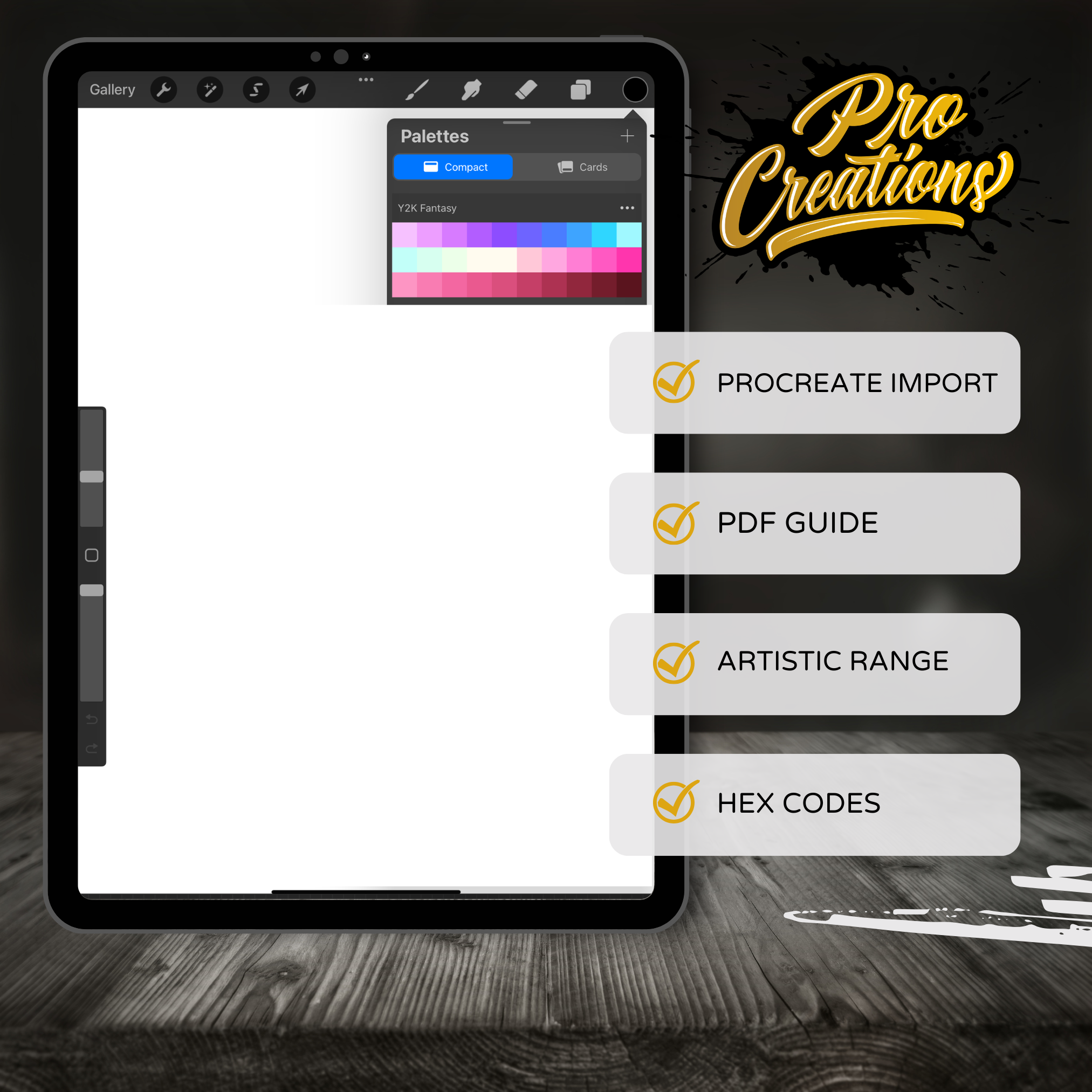 Y2K Fantasy Color Palette for Procreate – Retro Digital Dream Tones + Hex Chart