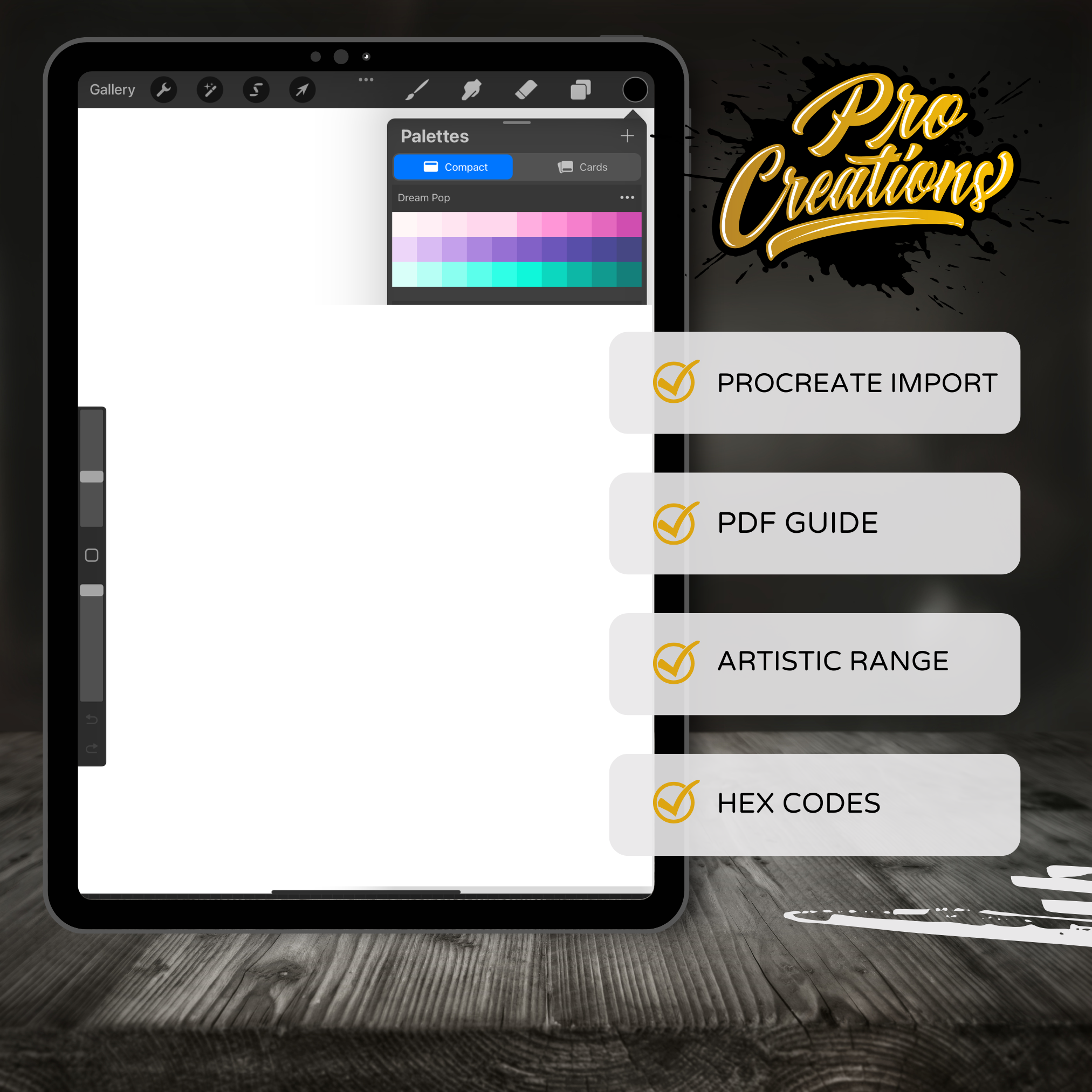 Dream Pop Color Palette for Procreate – Candy Pastel Tones + Hex Chart