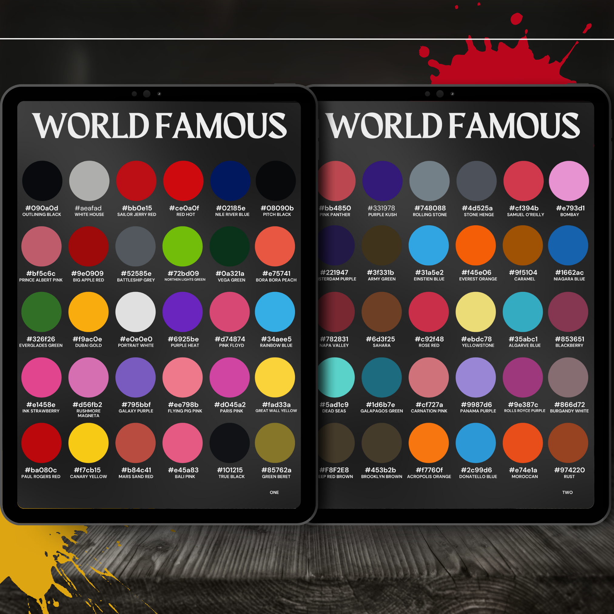 World Famous Ink Procreate Palette – 120 Stunning Tattoo Colors