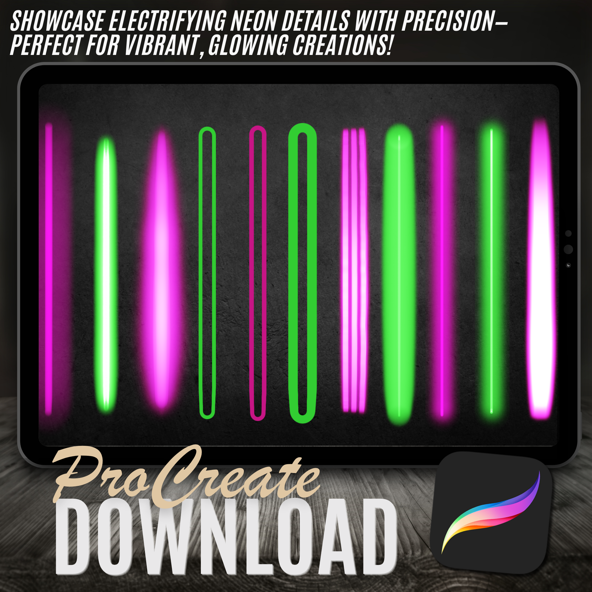 Neon Brushes for Procreate – Glow-Inspired Digital Art Tools for Vibrant Creations