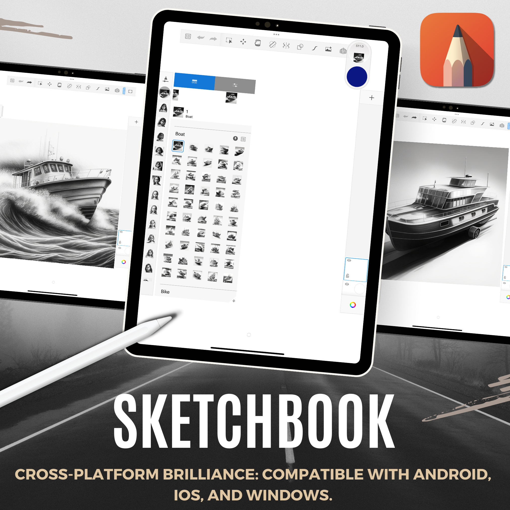 Boats Digital Design Collection: 50 Procreate & Sketchbook Images