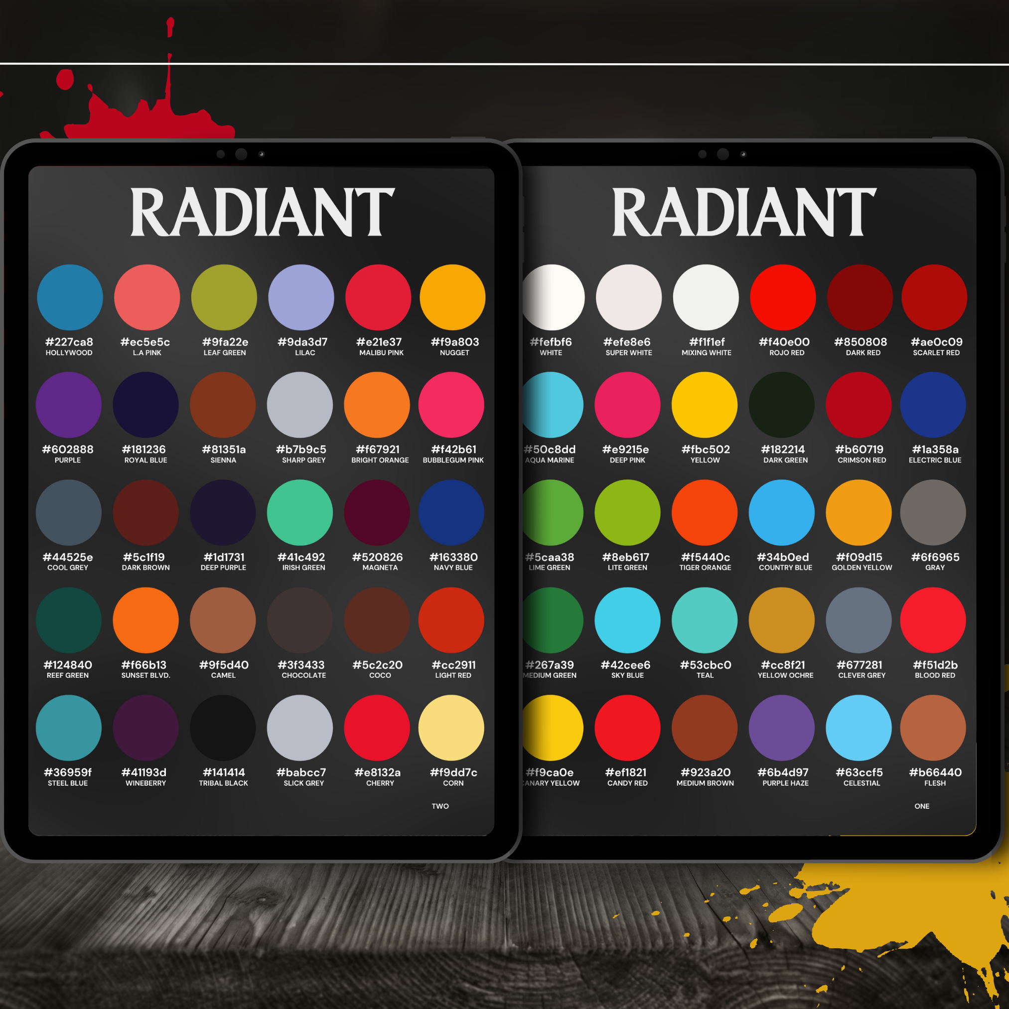 Radiant Ink Procreate Palette – 90 Vibrant Tattoo Colours for Bold Creations